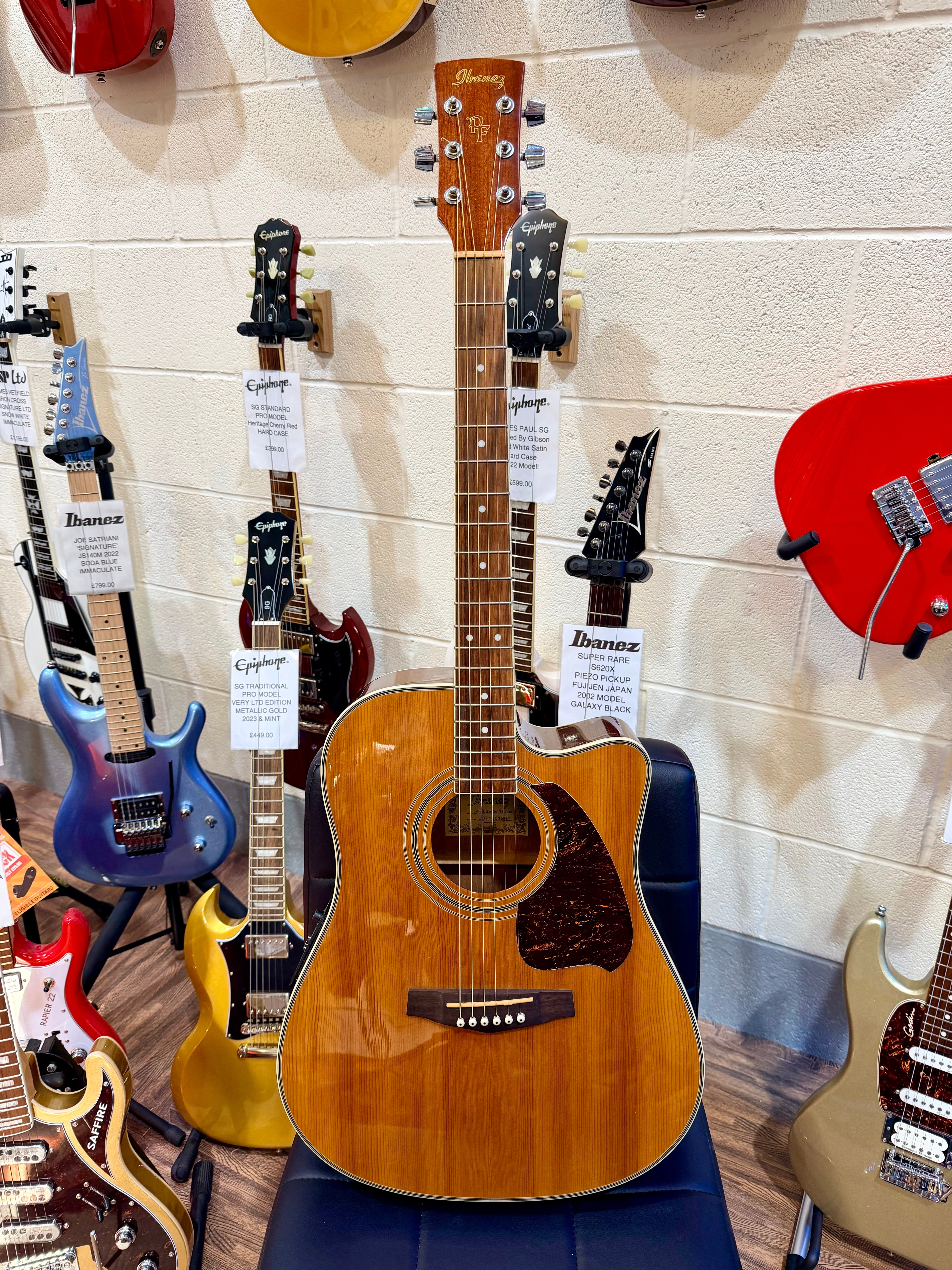 ๐2007๐ Ibanez PF60SECE Electro-Acoustic Guitar~ Natural High Gloss~Dreadnought