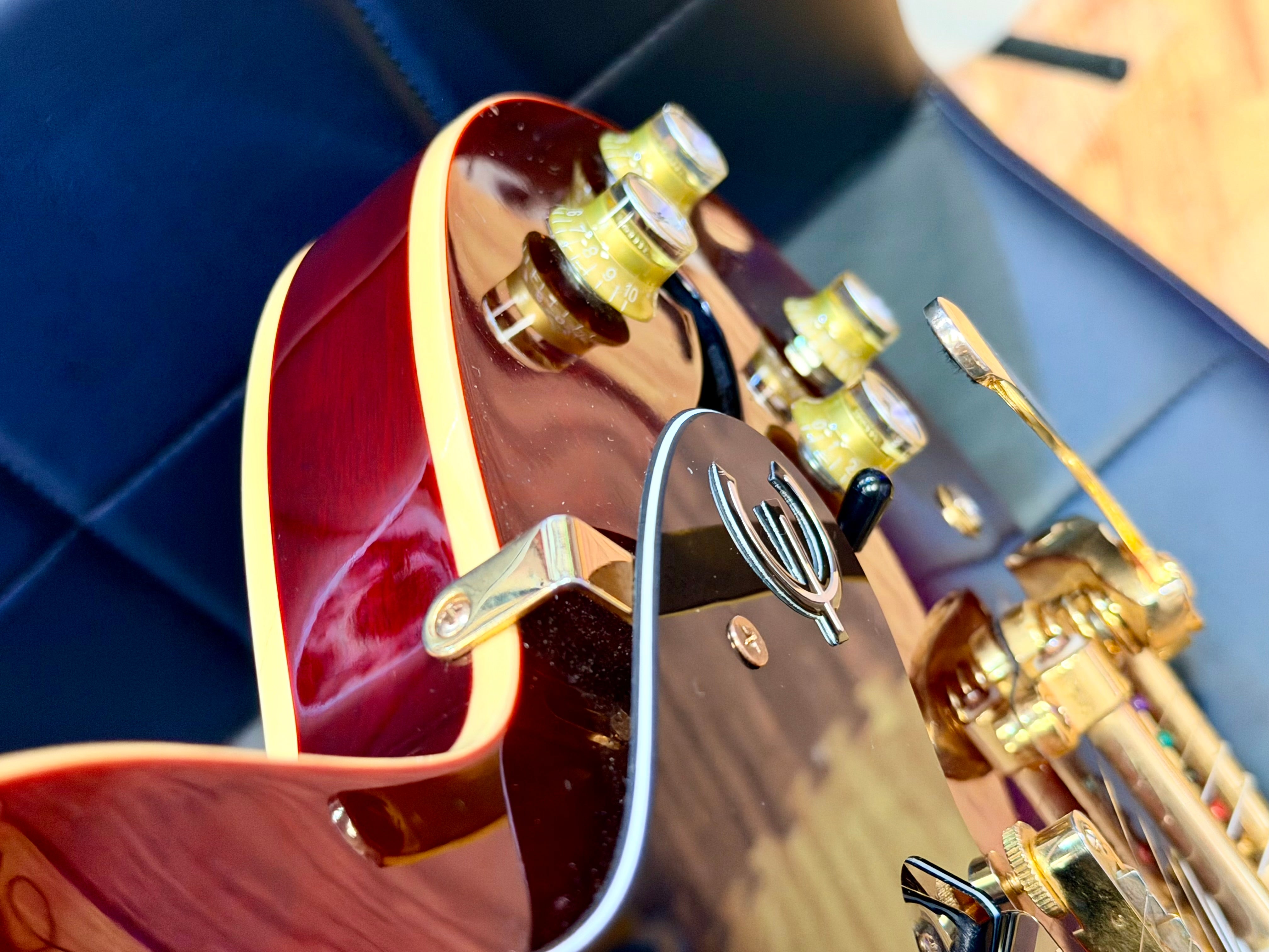 ✨2018✨ Epiphone Riviera Custom P93 Wine Red Bigsby P90 + New Gator Hard Case!