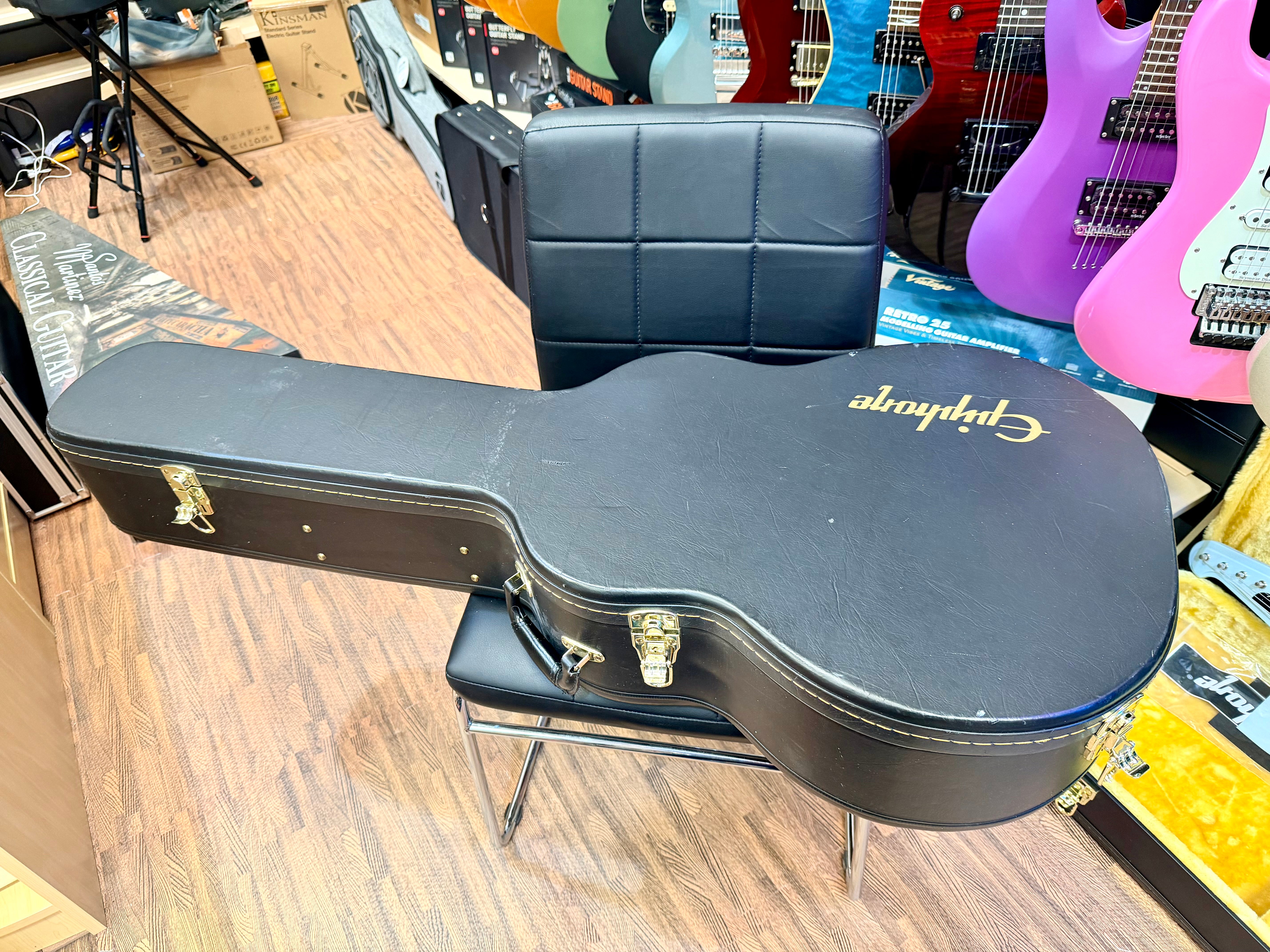 ✨MINT✨ Epiphone EJ-200SCE Jumbo Electro Acoustic~ Natural~ Esonic 2 + H/Case!