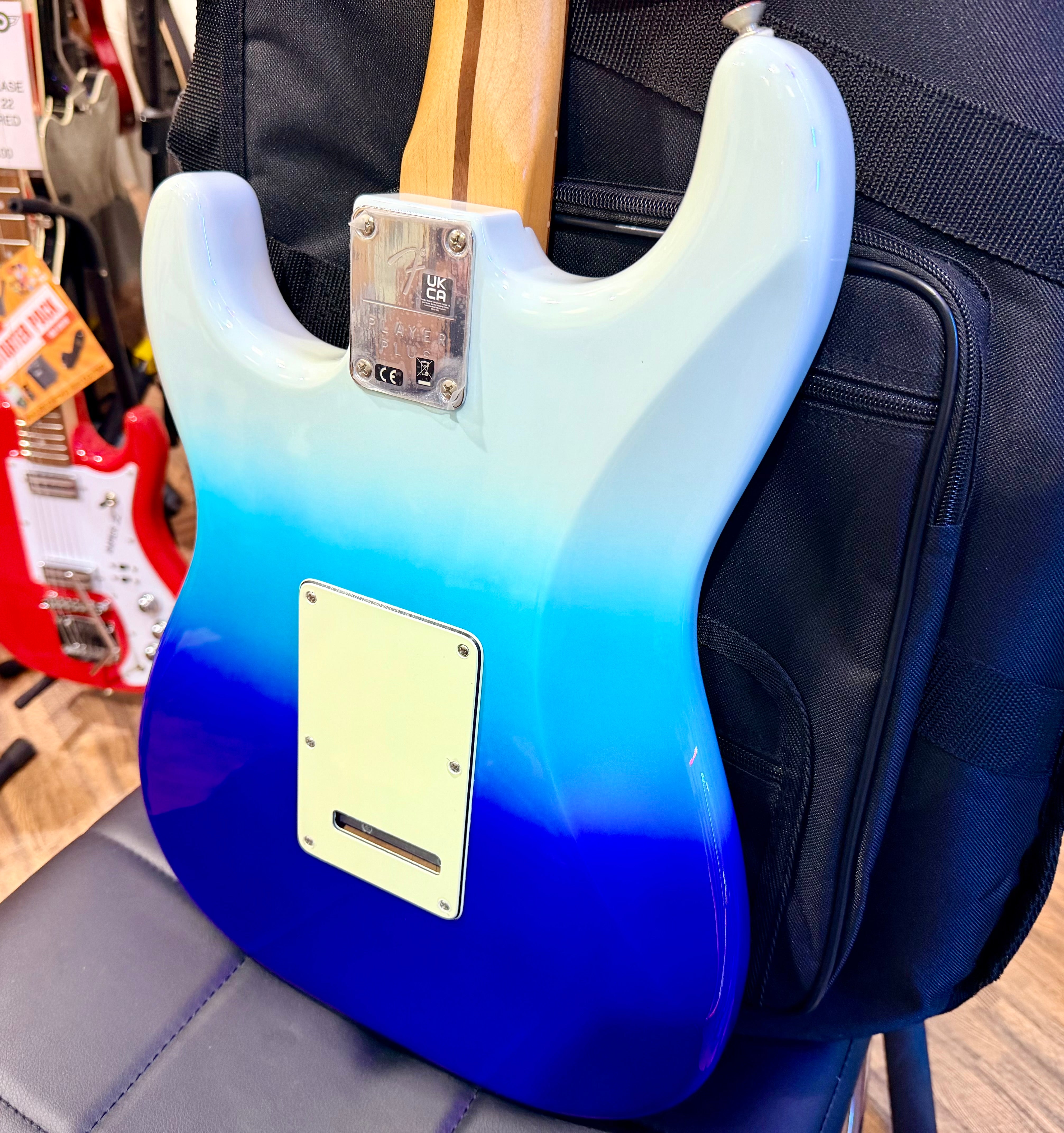 🌟NEW🌟 Fender Player Plus Stratocaster HSS~ Belair Blue Fade~ Mexican Strat!