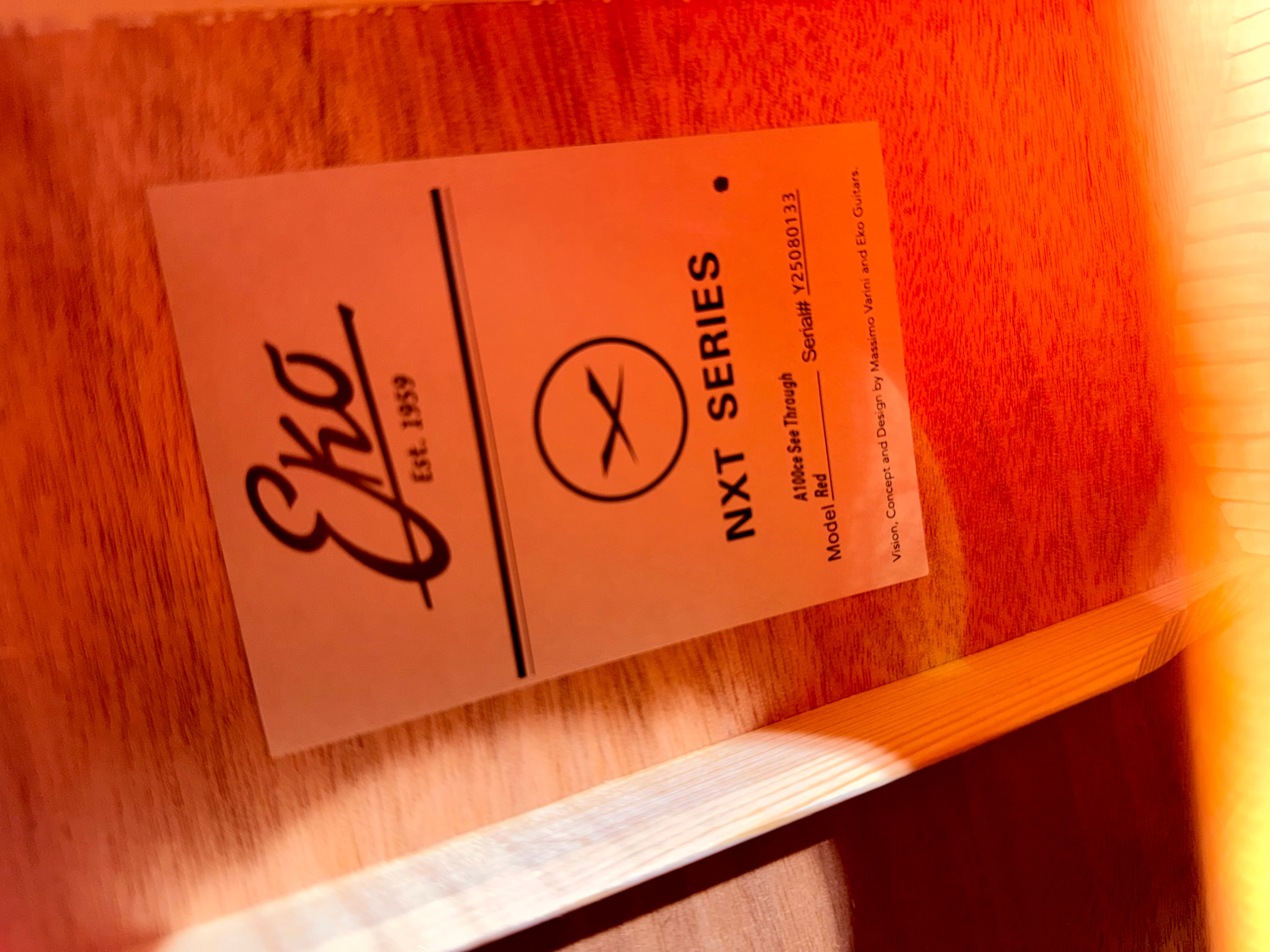 🔥NEW 2026🔥 Eko NXT A100CE Electro-Acoustic Guitar~ See Through Red~ LATEST MODEL