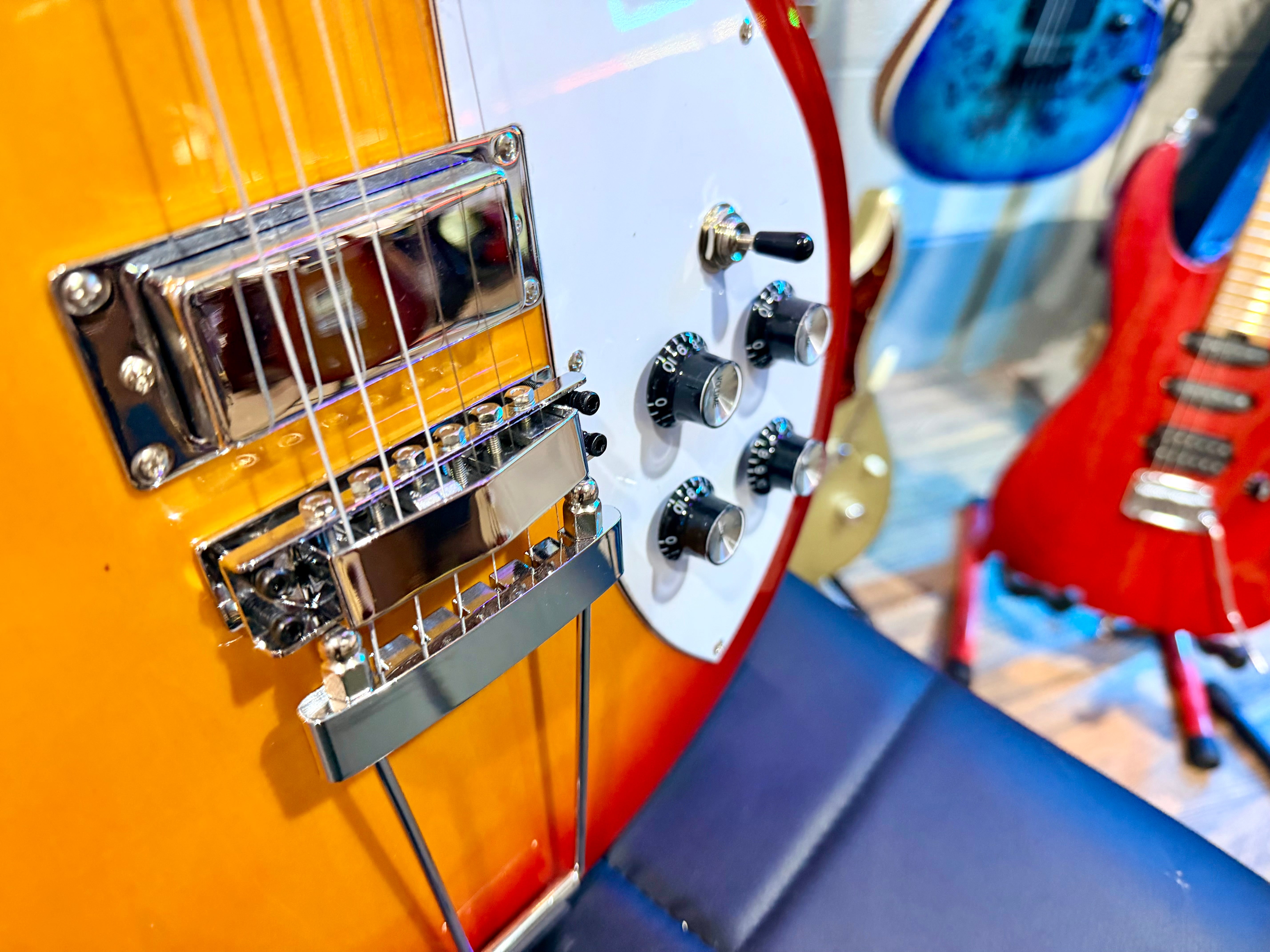 ☀️MINT☀️ Antiquity Legends RB-GH1 Sunburst Electric Guitar~ Rickenbacker Style!