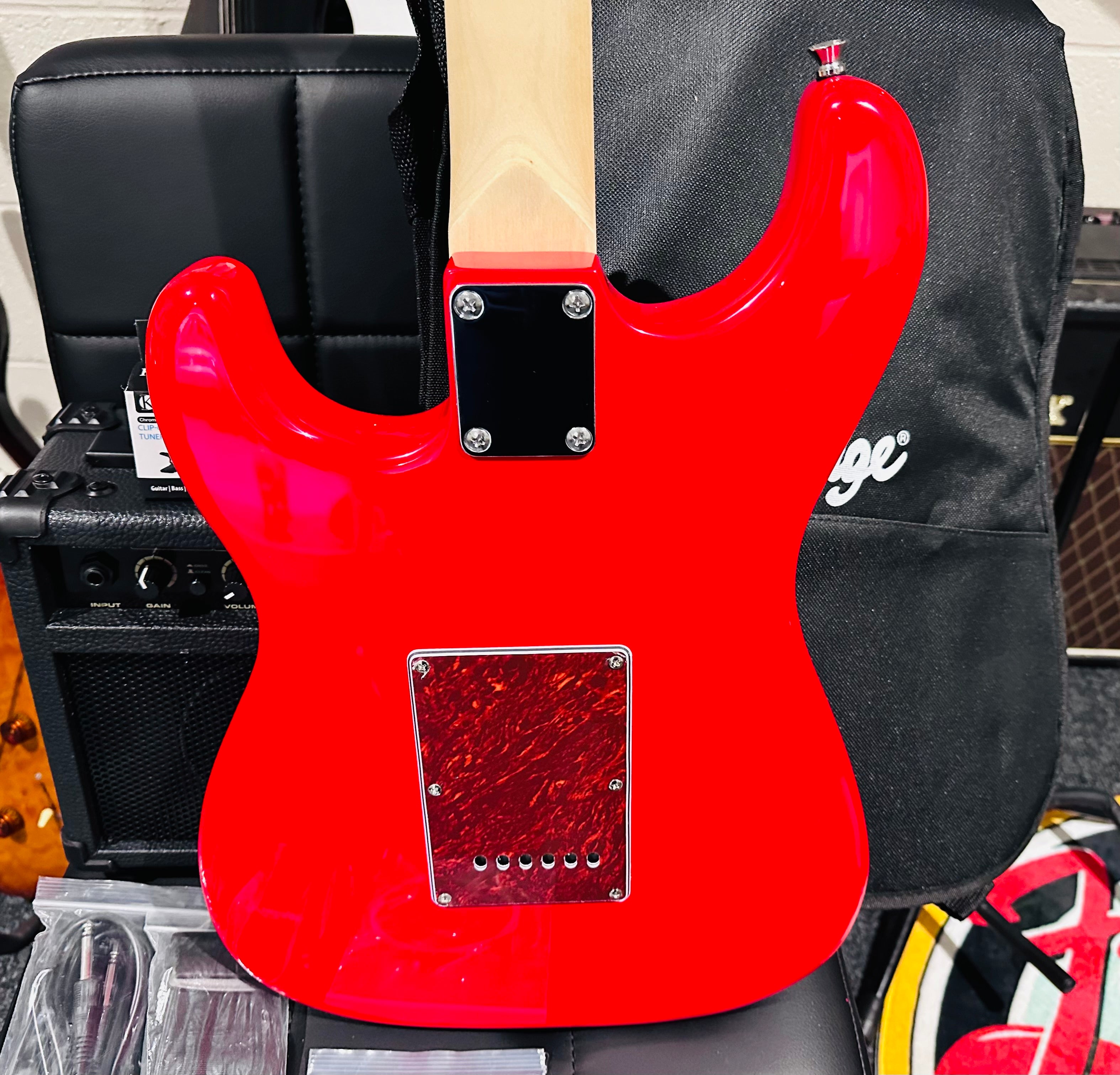 🌟NEW🌟 Vintage V60 Maple Coaster~ Electric Guitar Starter Pack Red~ Strat Style!
