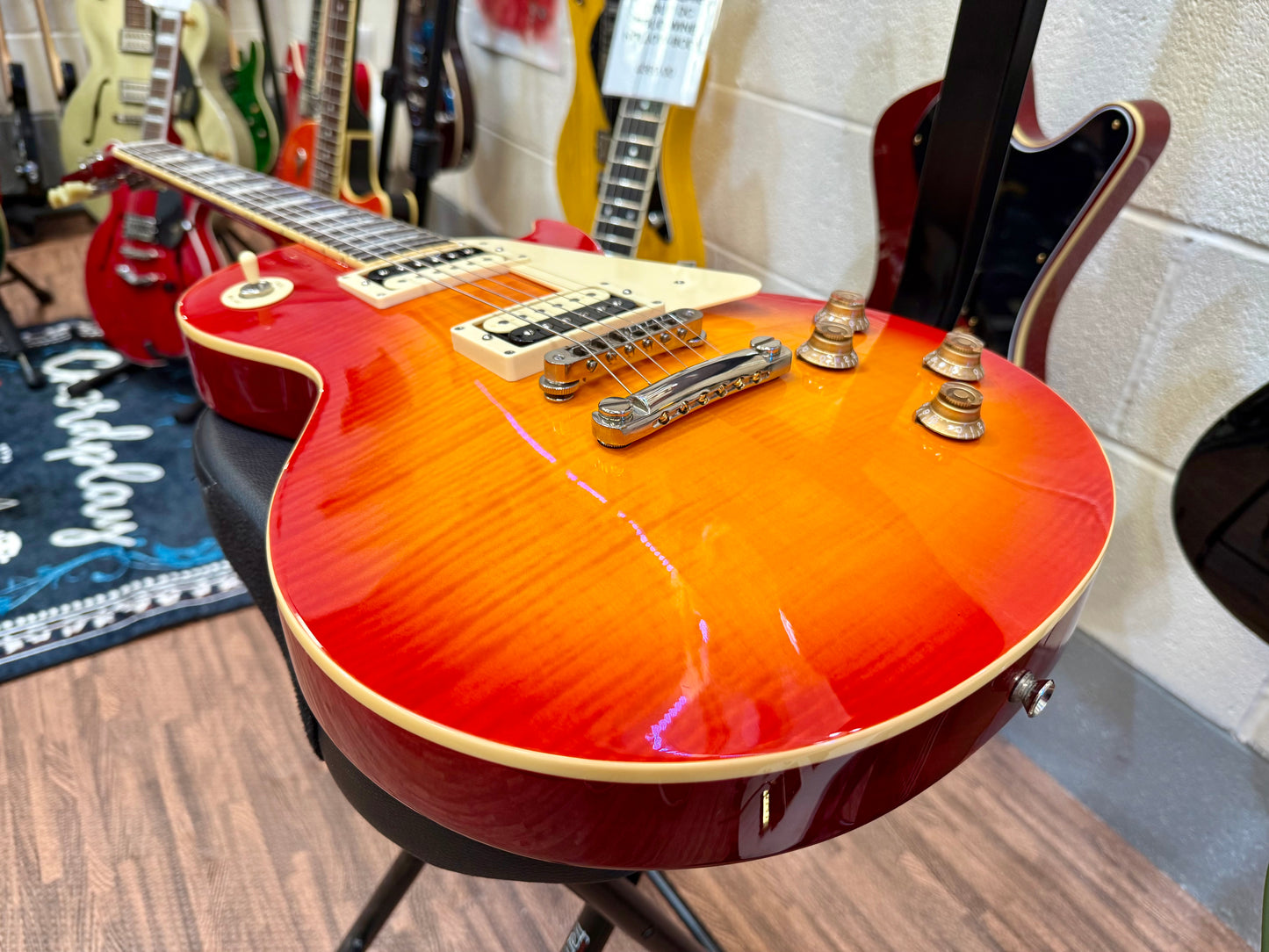 π2018π Fernandes Burny Super Grade Les Paul Electric Guitar~ Cherry Sunburst!