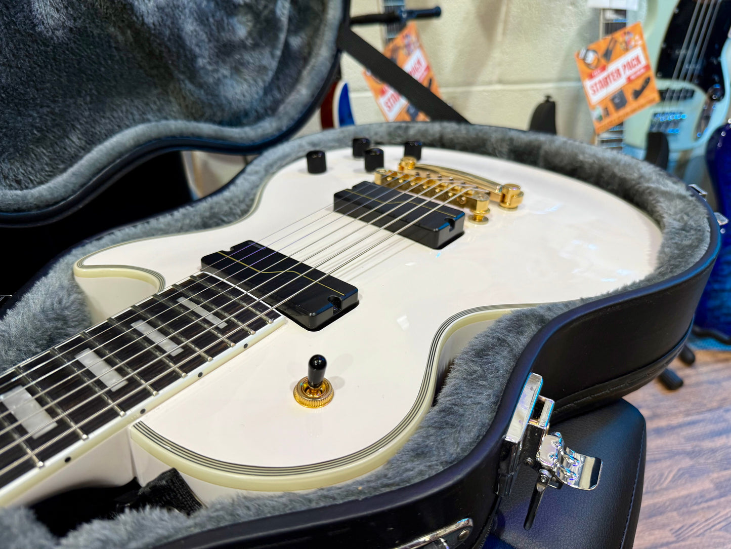 🔥MINT 2024🔥 Epiphone Matt Heafy Origins Les Paul Custom 7-String~ Bone White!