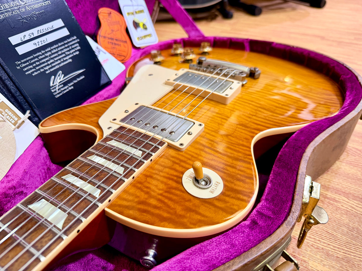 2012 Gibson Custom Shop 1959 Les Paul Standard R9 VOS~ Honey Burst~ Case & COA