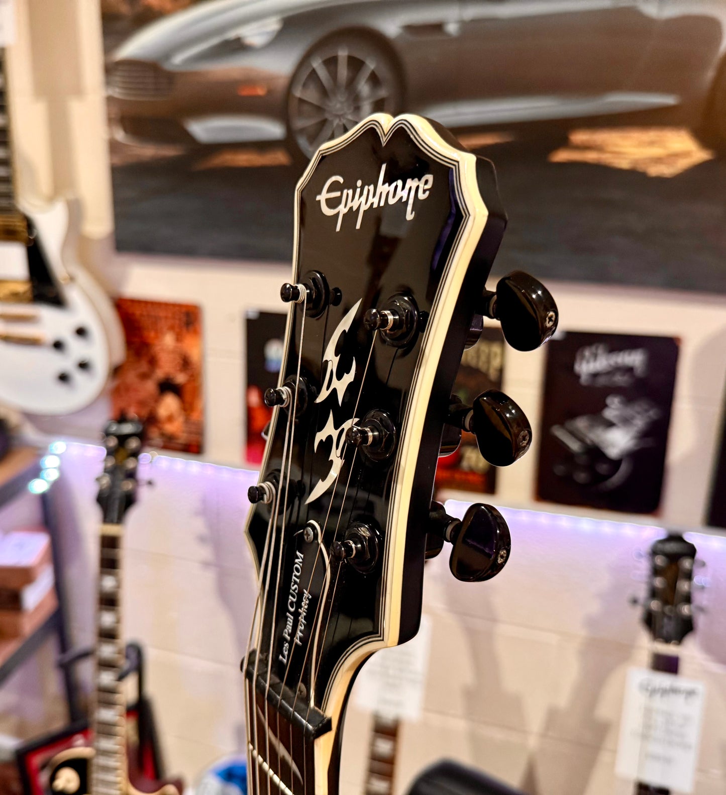 🔥2008🔥 Epiphone Les Paul Custom Prophecy EX~ Midnight Ebony~ EMG’s + Case!