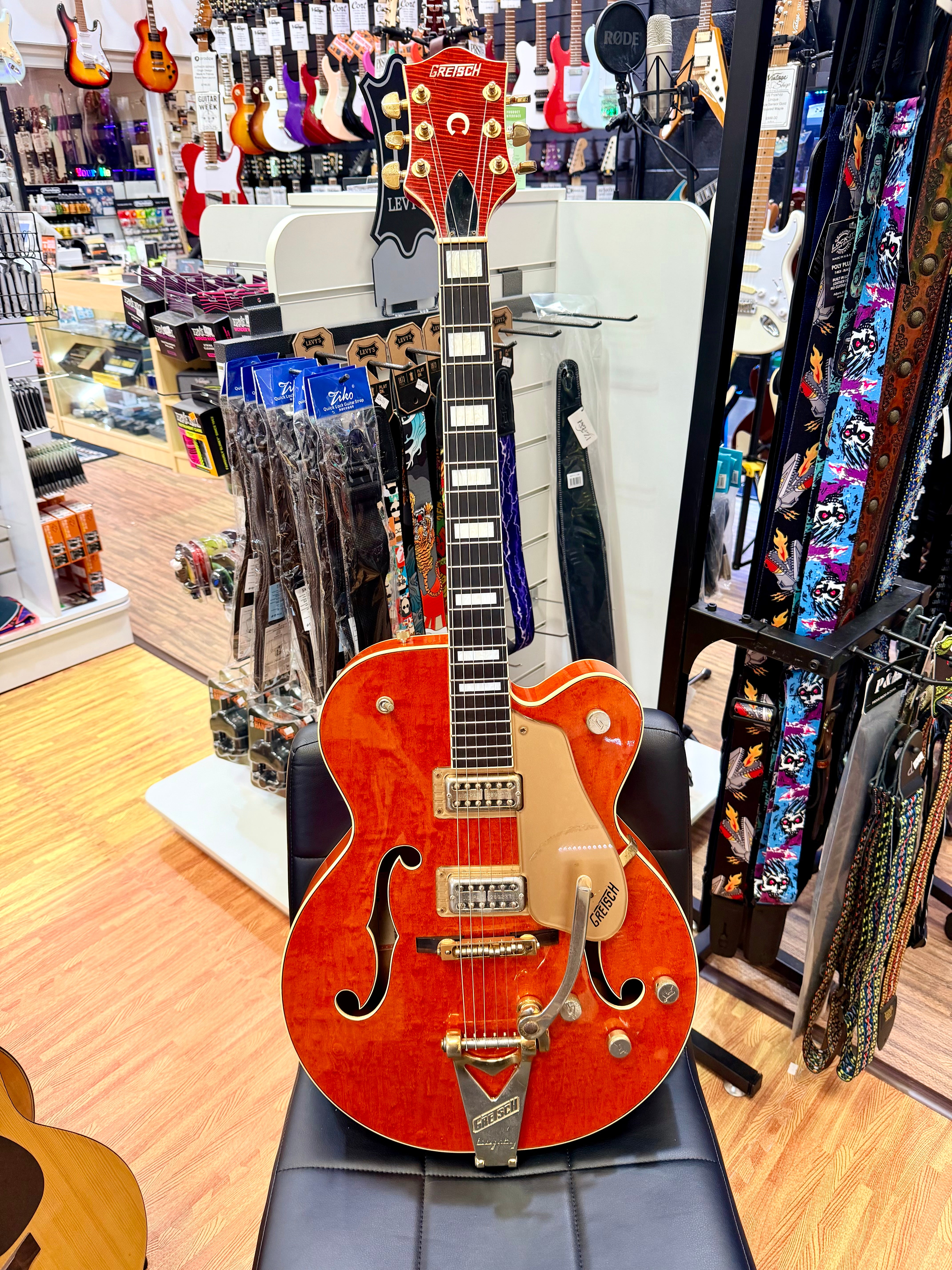 ✨1990✨ Gretsch 6120 Nashville Western Orange MIJ Terada~ Bigsby~ Japan + Case!