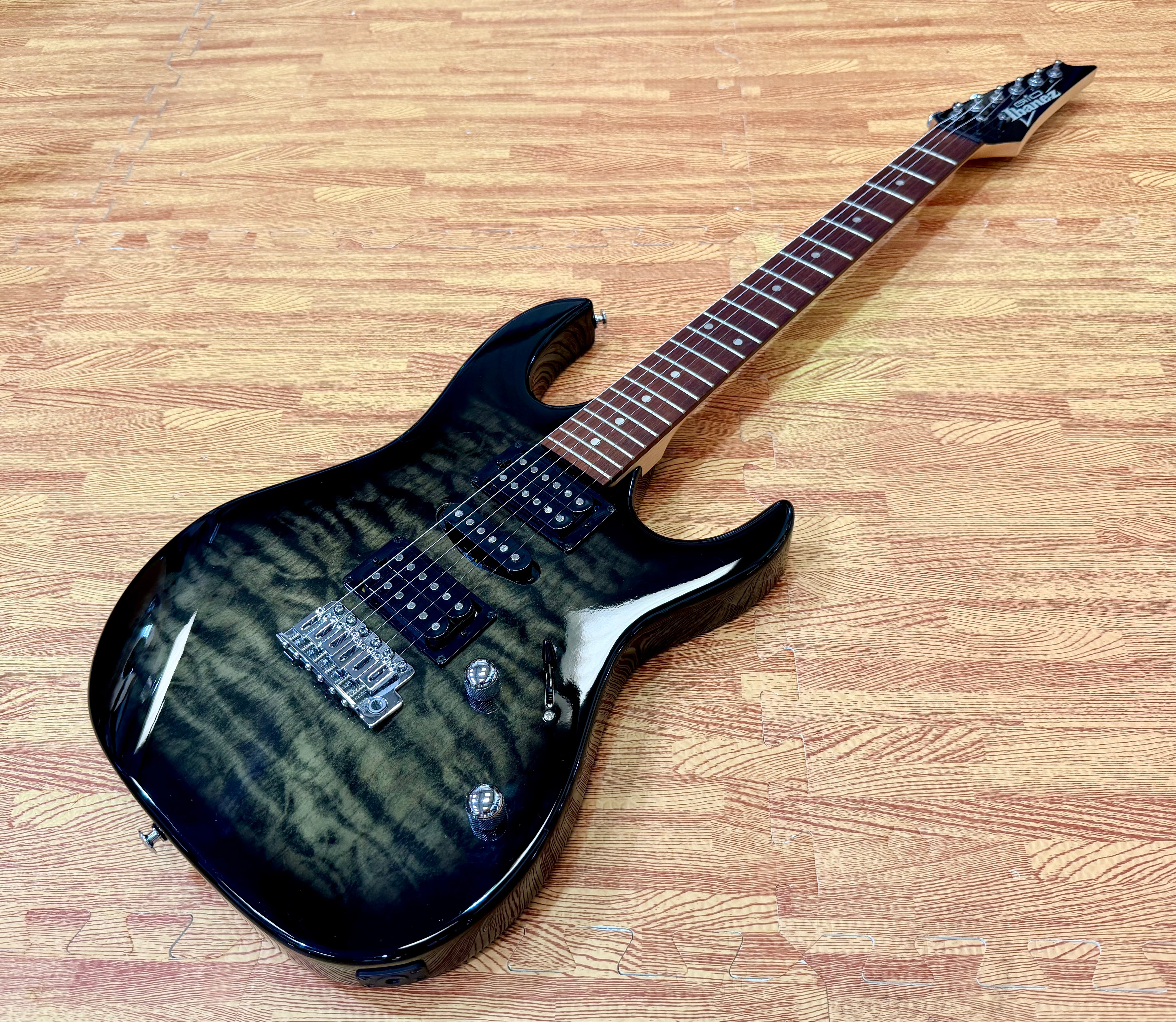 🔥 Ibanez GRX70QA-TKS Transparent Black Burst~ Electric Guitar~2021 Model 🔥