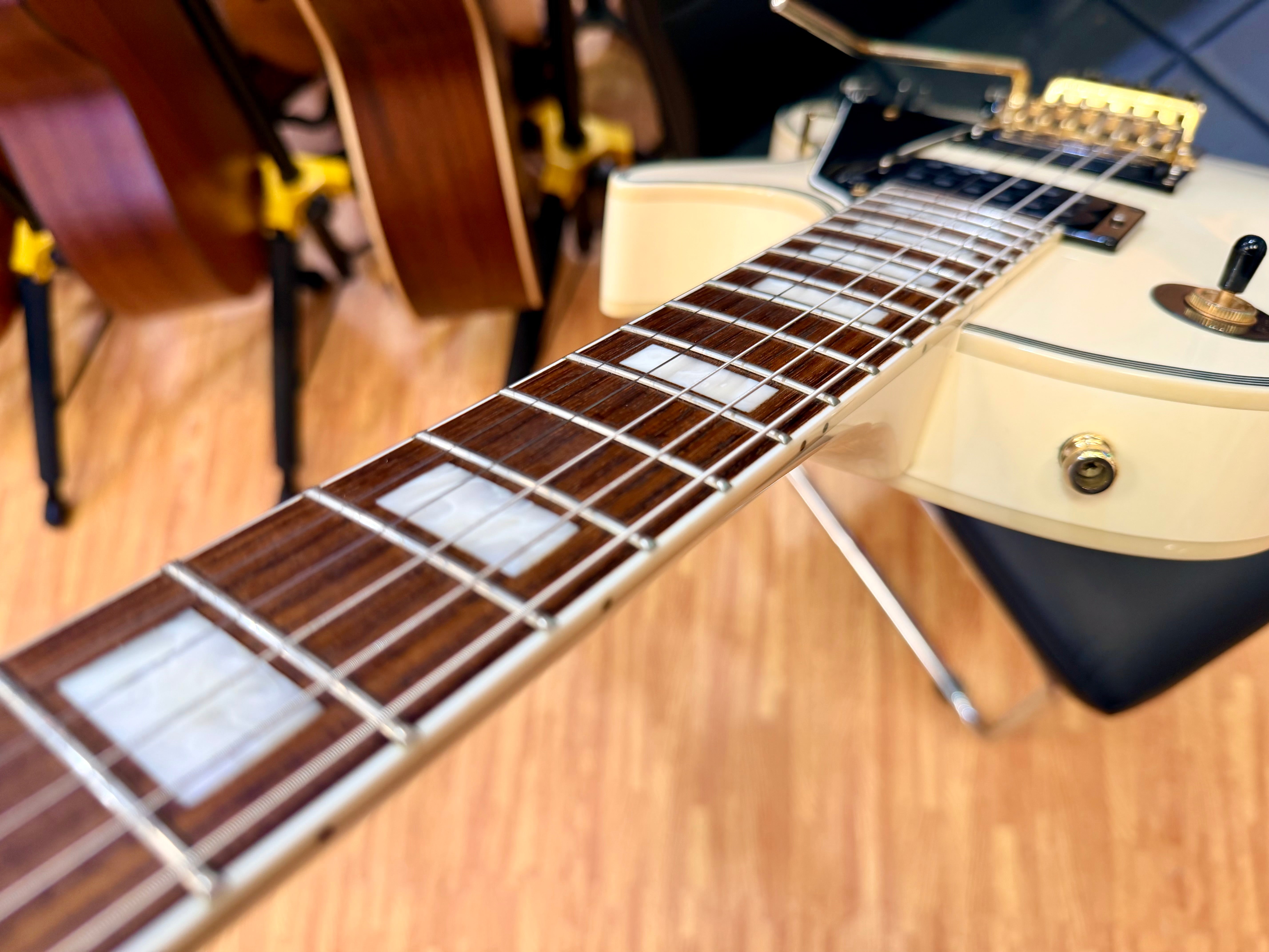 π₯2007π₯ Burny RLC-85S Custom~ Sustainer + Floyd Rose~ Snow White Les Paul!
