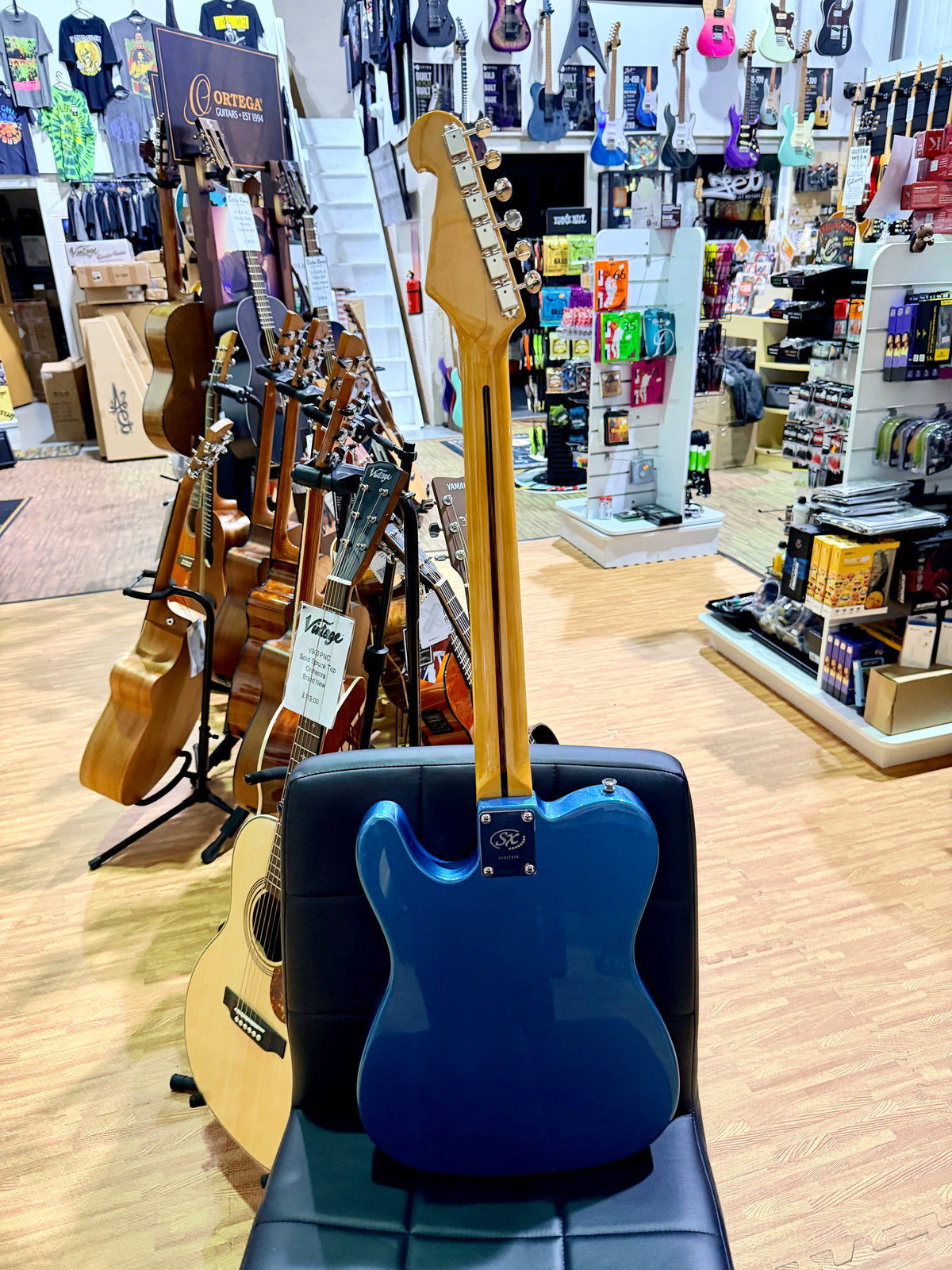 SX STL50+ Lake Placid Blue Electric Guitar Beginner Bundle~ 10W Amp, Strap