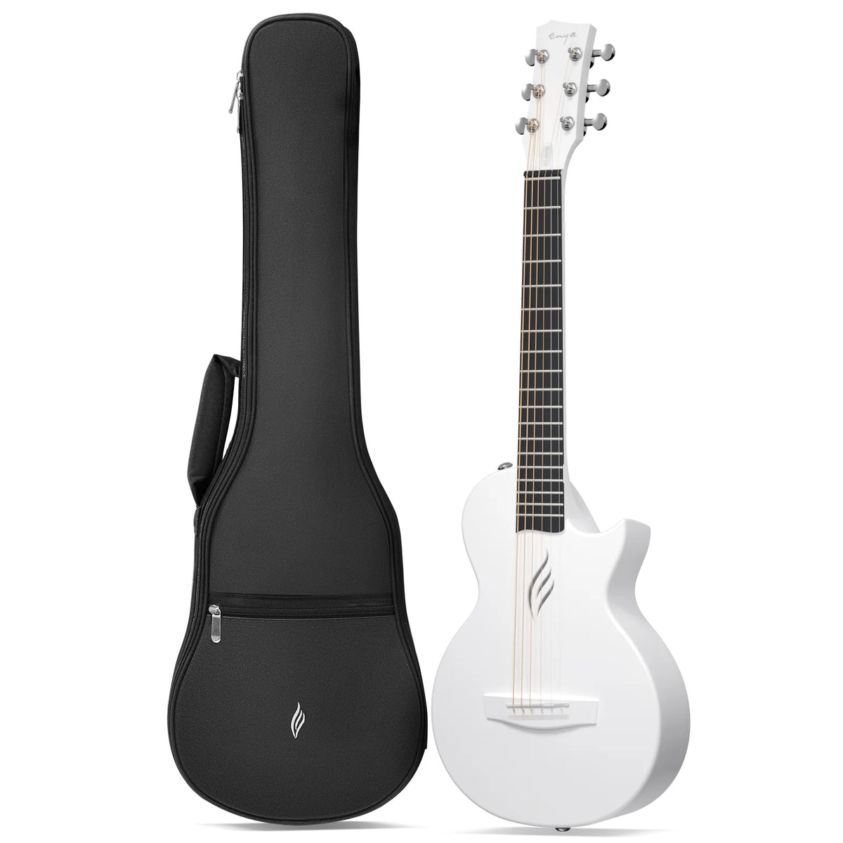 Enya Nova Go Mini 1/4 Size White Travel Acoustic Guitar