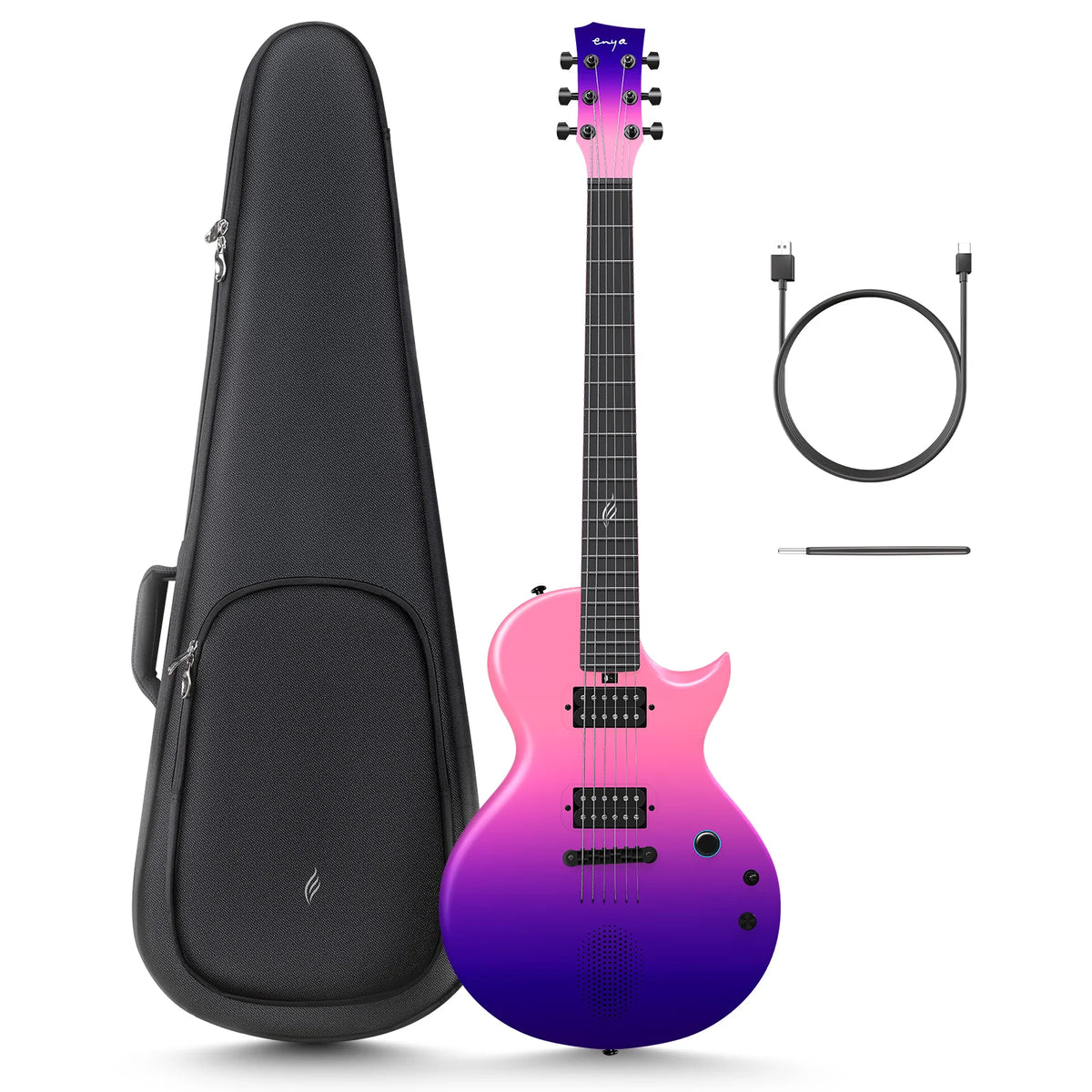 🔥 Enya Nova Go Sonic~ Cosmic Purple~ Smart Electric Guitar~Speaker & FX + Bag 🔥