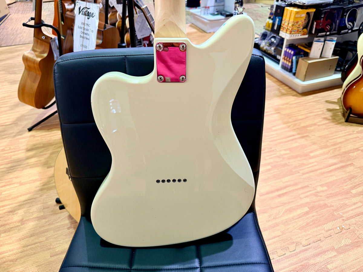 Vintage V50 Coaster Electric Guitar~ Vintage White~ Jazzmaster Style~ B Stock