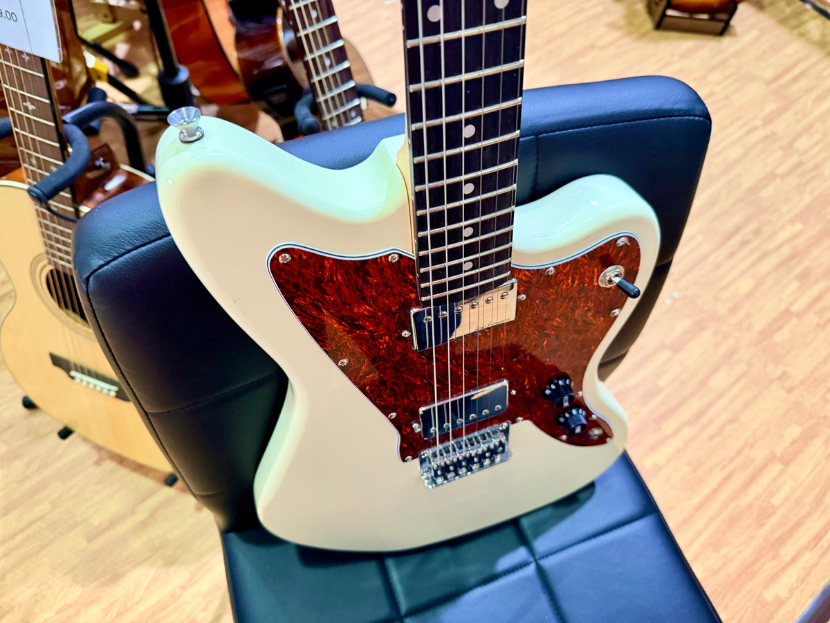 Vintage V50 Coaster Electric Guitar~ Vintage White~ Jazzmaster Style~ B Stock
