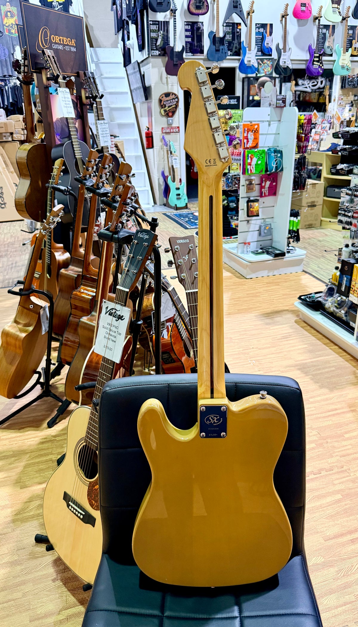 SX STL50+ Butterscotch Blonde Electric Guitar Beginner Bundle~ 10W Amp, Strap