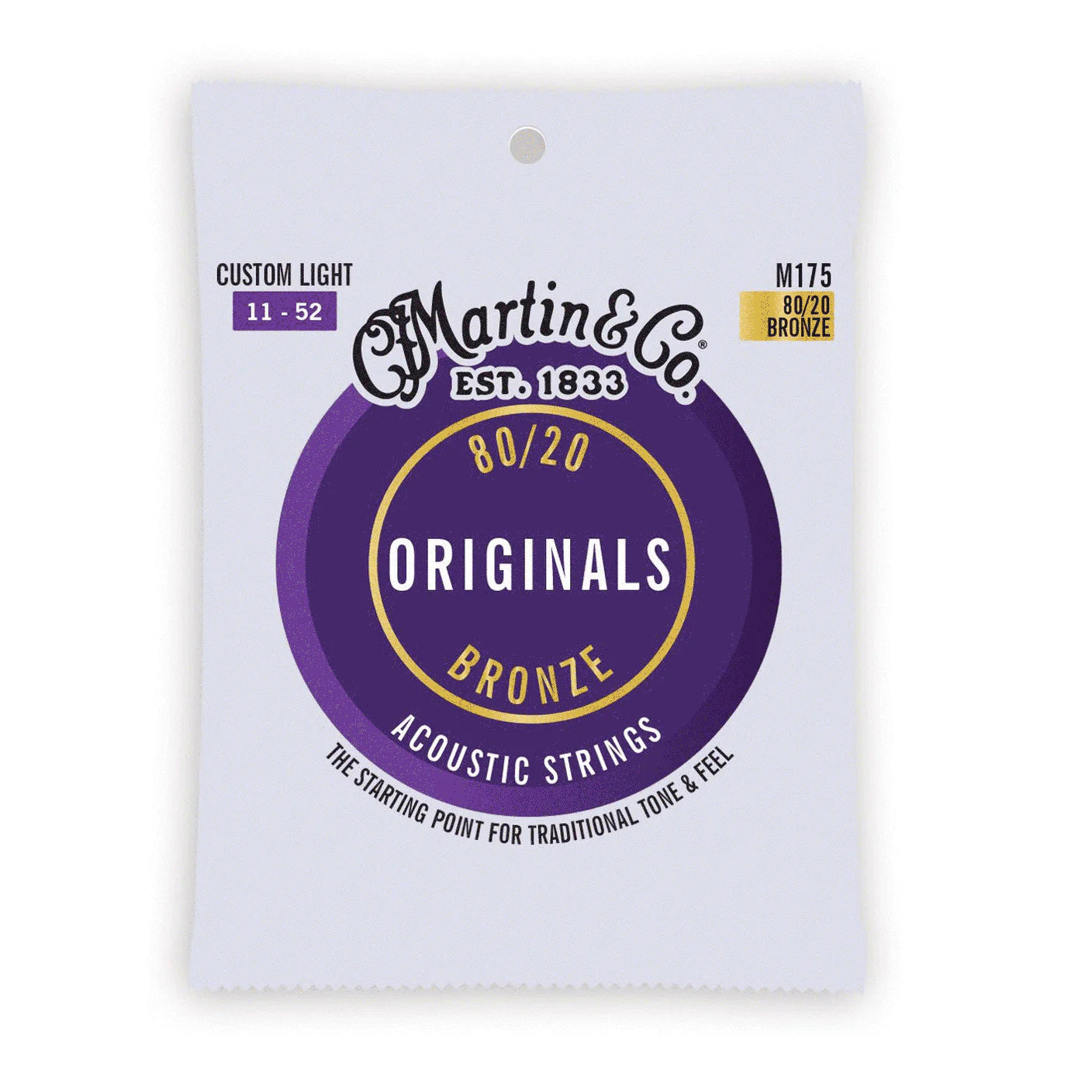 Martin Originals 80/20 Bronze 11-52 Acoustic Guitar Strings