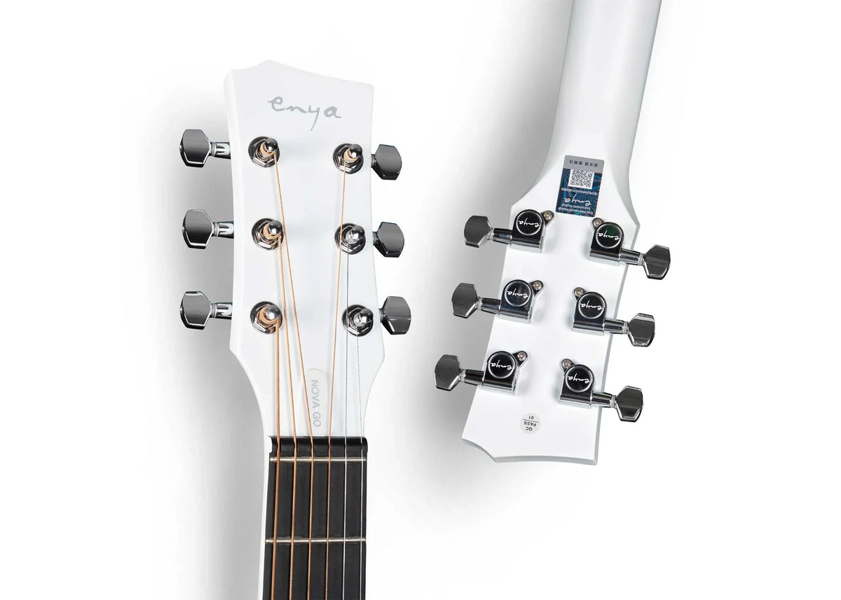 Enya Nova Go White Carbon Fibre 1/2 Size Travel Acoustic Guitar