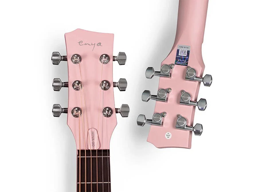 Enya Nova Go Pink Carbon Fibre 1/2 Size Travel Acoustic Guitar