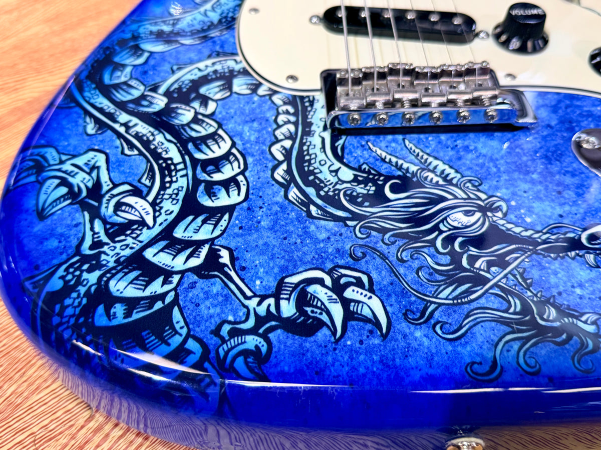 2015 Fender David Lozeau Blue Dragon Stratocaster~ Mexican Strat~ Limited 1/500