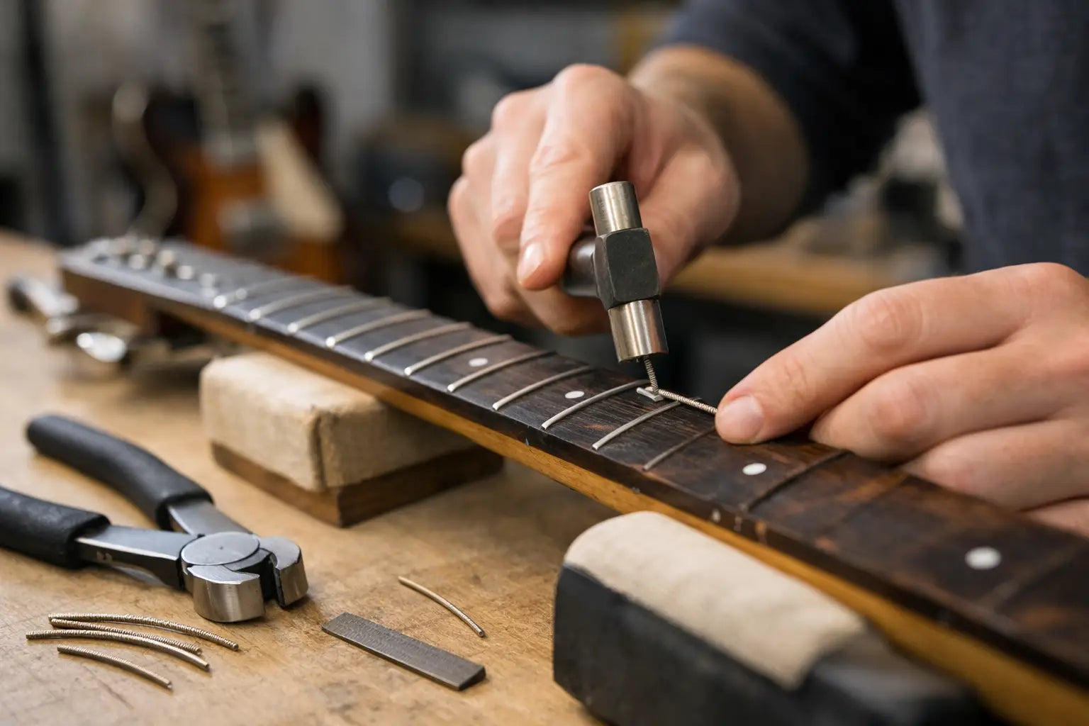 Guitar Refret Service UK for Worn Frets