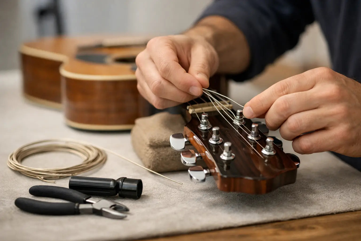 How to Restring a Guitar Without the Faff