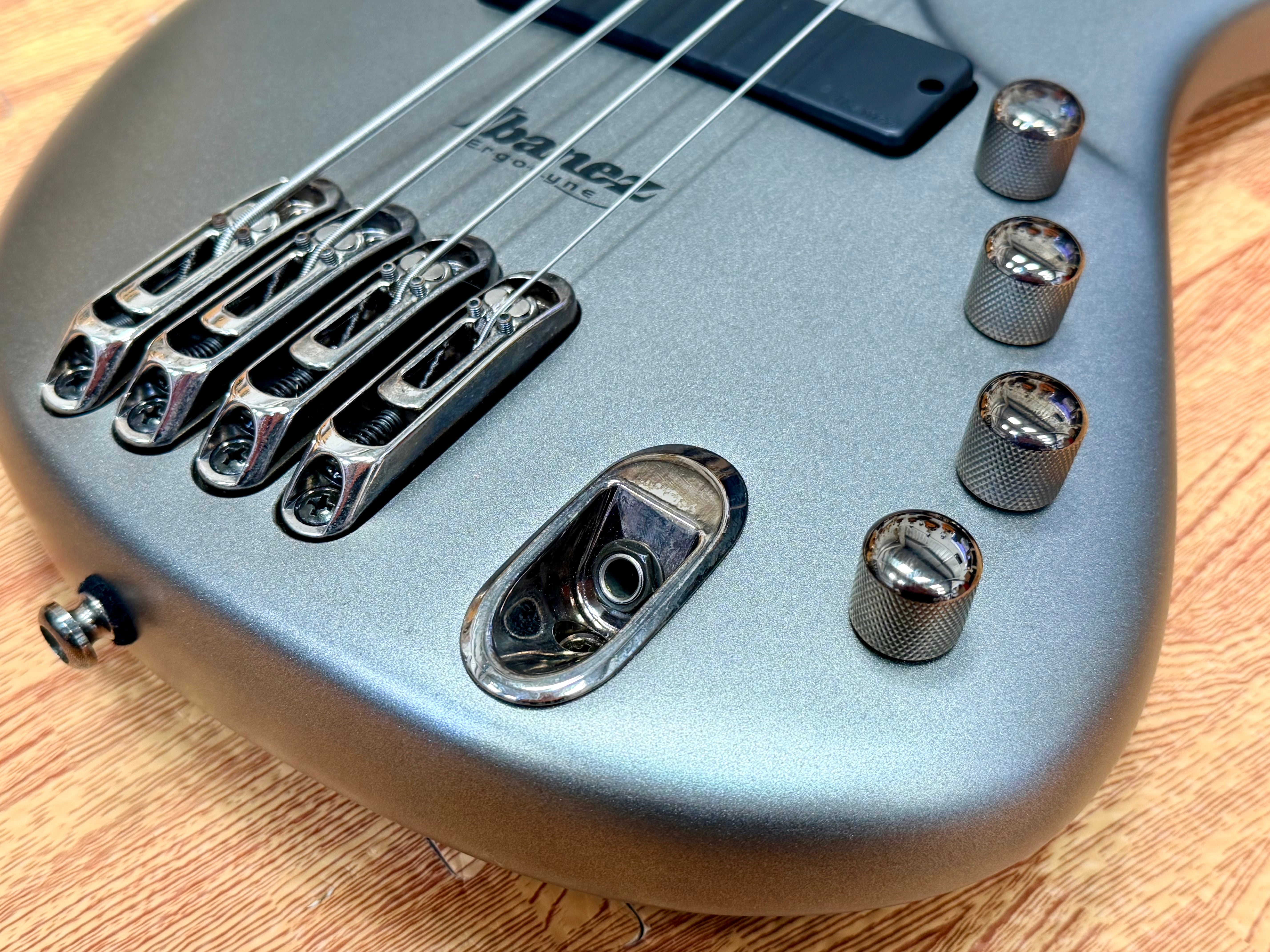 🔥RARE🔥 2001 Ibanez Ergodyne EDA900 Bass~ Korea~ Silver Flat Luthite~ Piezo!