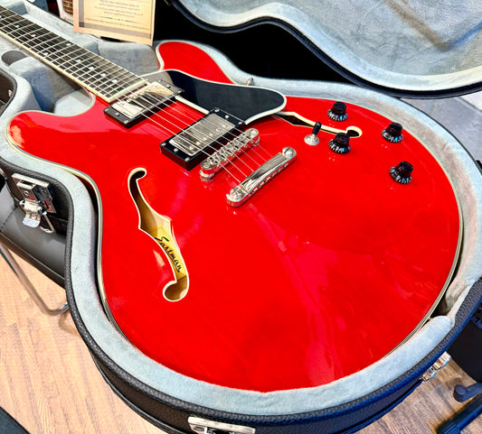 🍒MINT 2022 🍒 Eastman T386-RD Thinline Semi-Hollow ‘335’ Antique Red + Case!