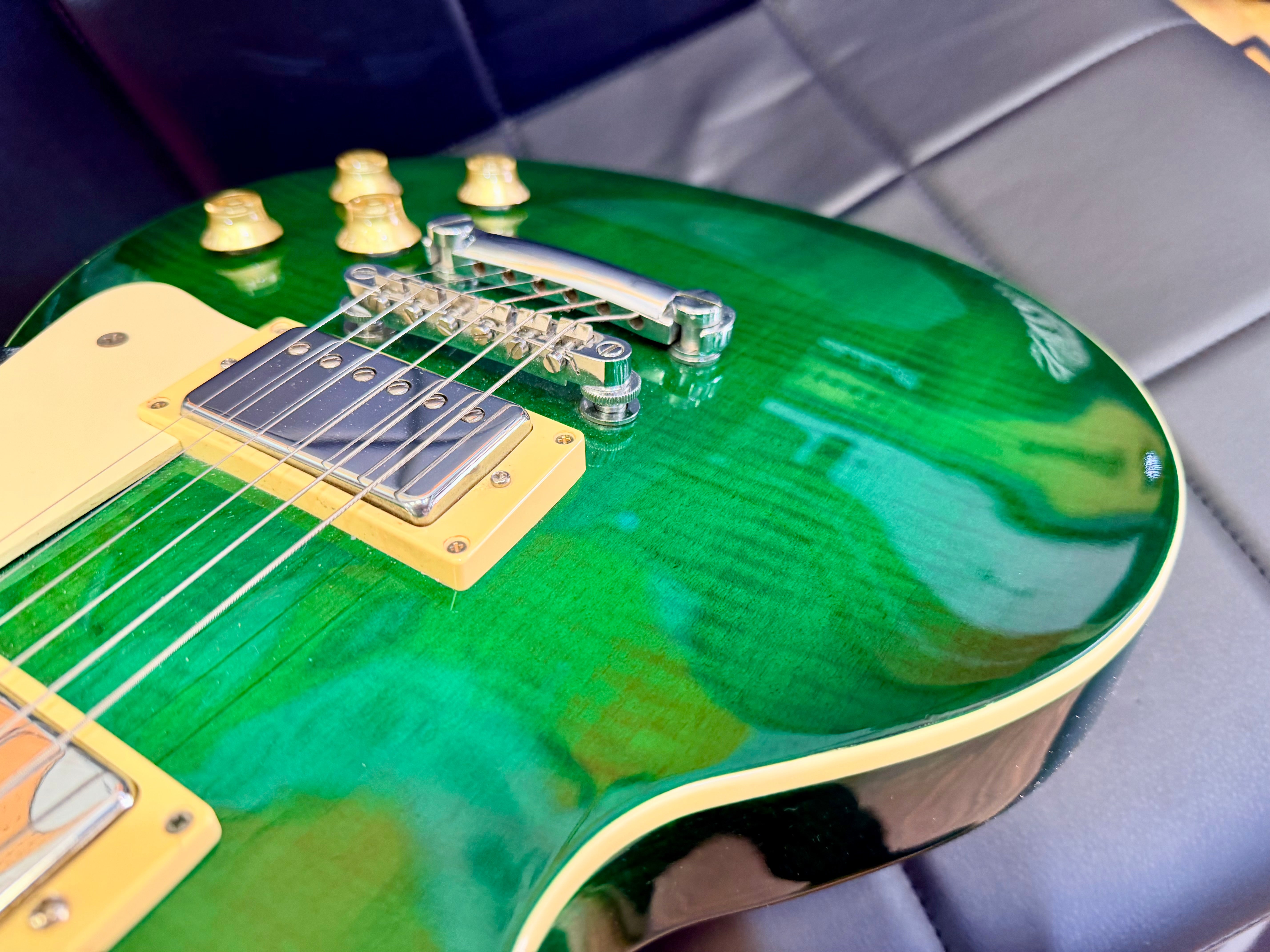 🔥1998🔥 Korean Epiphone Les Paul Standard~ Limited Edition Translucent Green!