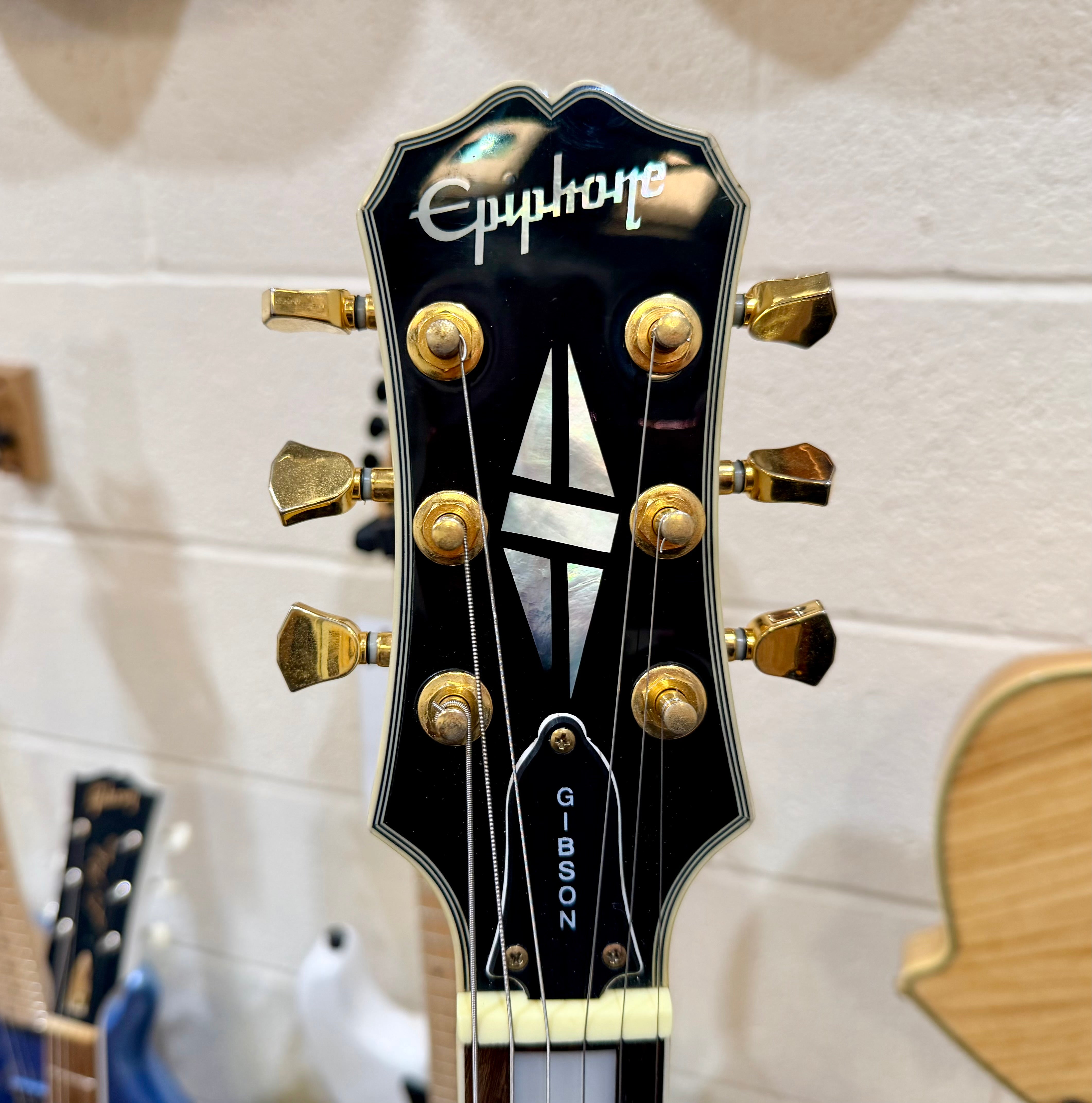 🌟2001 KOREA🌟 Epiphone Les Paul Custom~ Alpine White~ Seymour Duncan + Case!