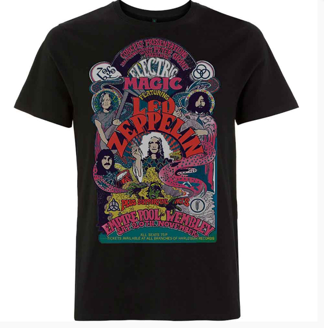 Official Licensed Led Zeppelin T-Shirt~Full Colour Electric Magic~ Men’s/Women’s