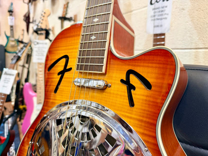 ☀️2010☀️ Fender FR-50CE Cutaway Electro Acoustic Resonator Guitar~ Sunburst!