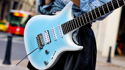 Enya Inspire Electric Smart Guitar in Light Blue