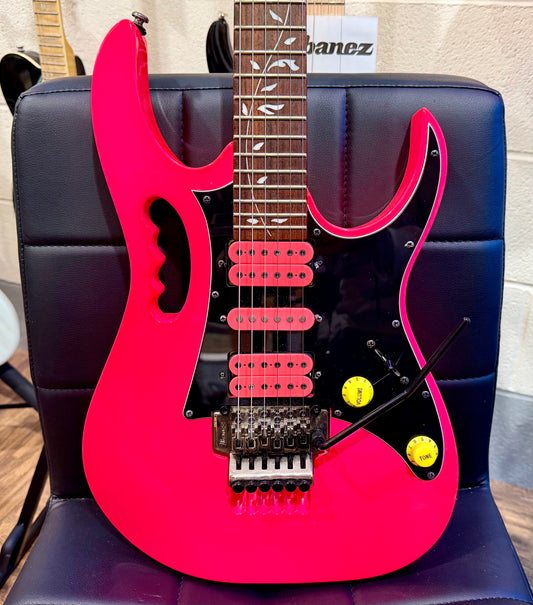 🔥2017🔥 Ibanez Steve Vai Jem Jr~ Neon Pink Junior~ Floyd Rose~ Wizard Neck!