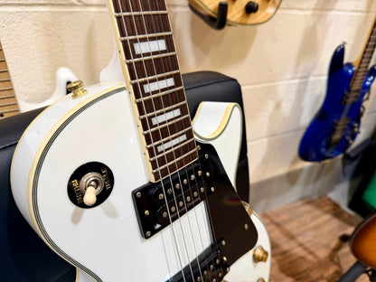 🌟2001 KOREA🌟 Epiphone Les Paul Custom~ Alpine White~ Seymour Duncan + Case!