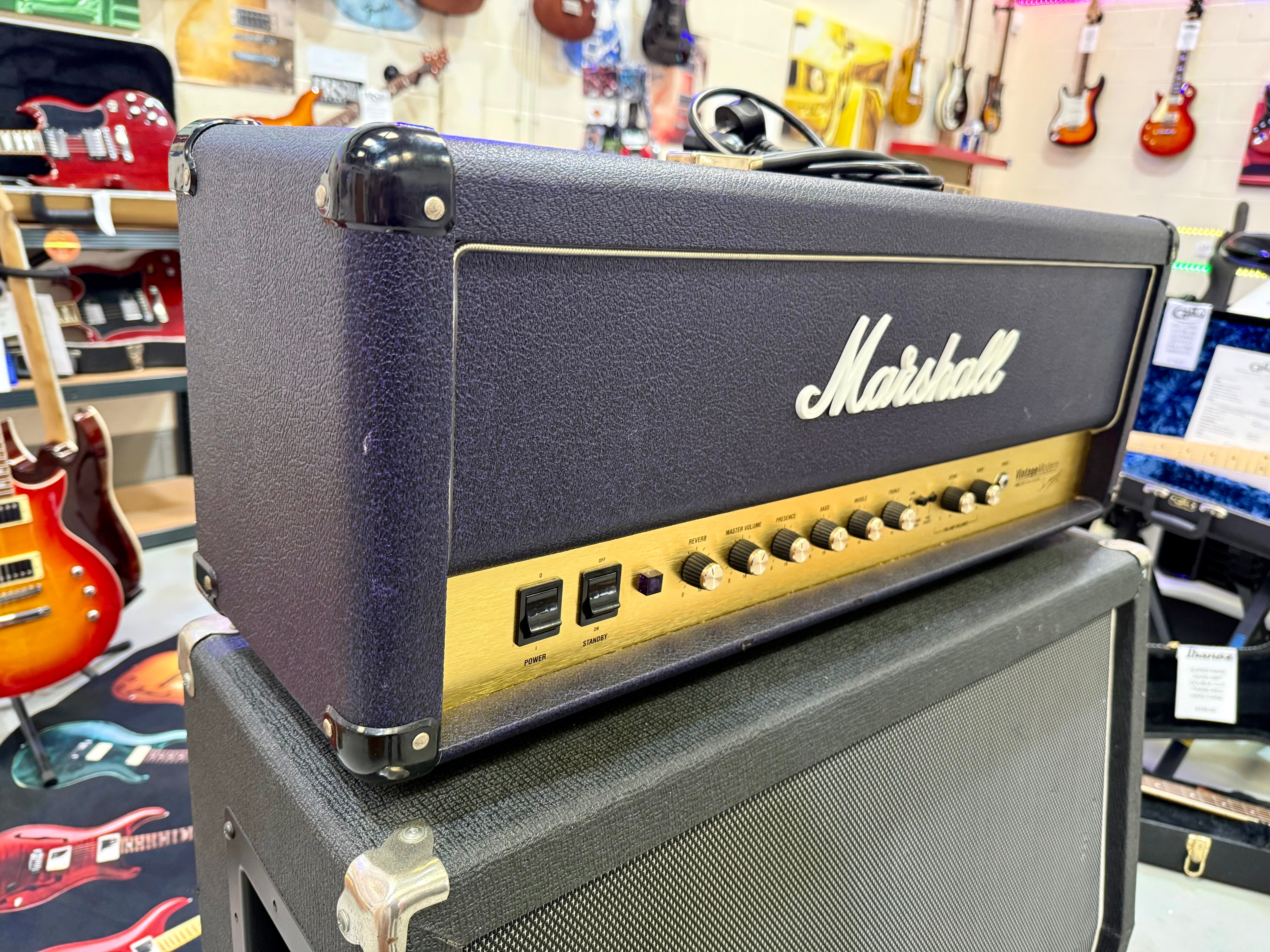 🔥RARE PURPLE🔥 Marshall Vintage Modern 2466 100W Amp Head~Laney 4x12 Celestion
