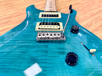 ✨RARE✨ PRS SE Custom 24 Roasted Maple Limited Edition~ Sapphire Turquoise + Bag