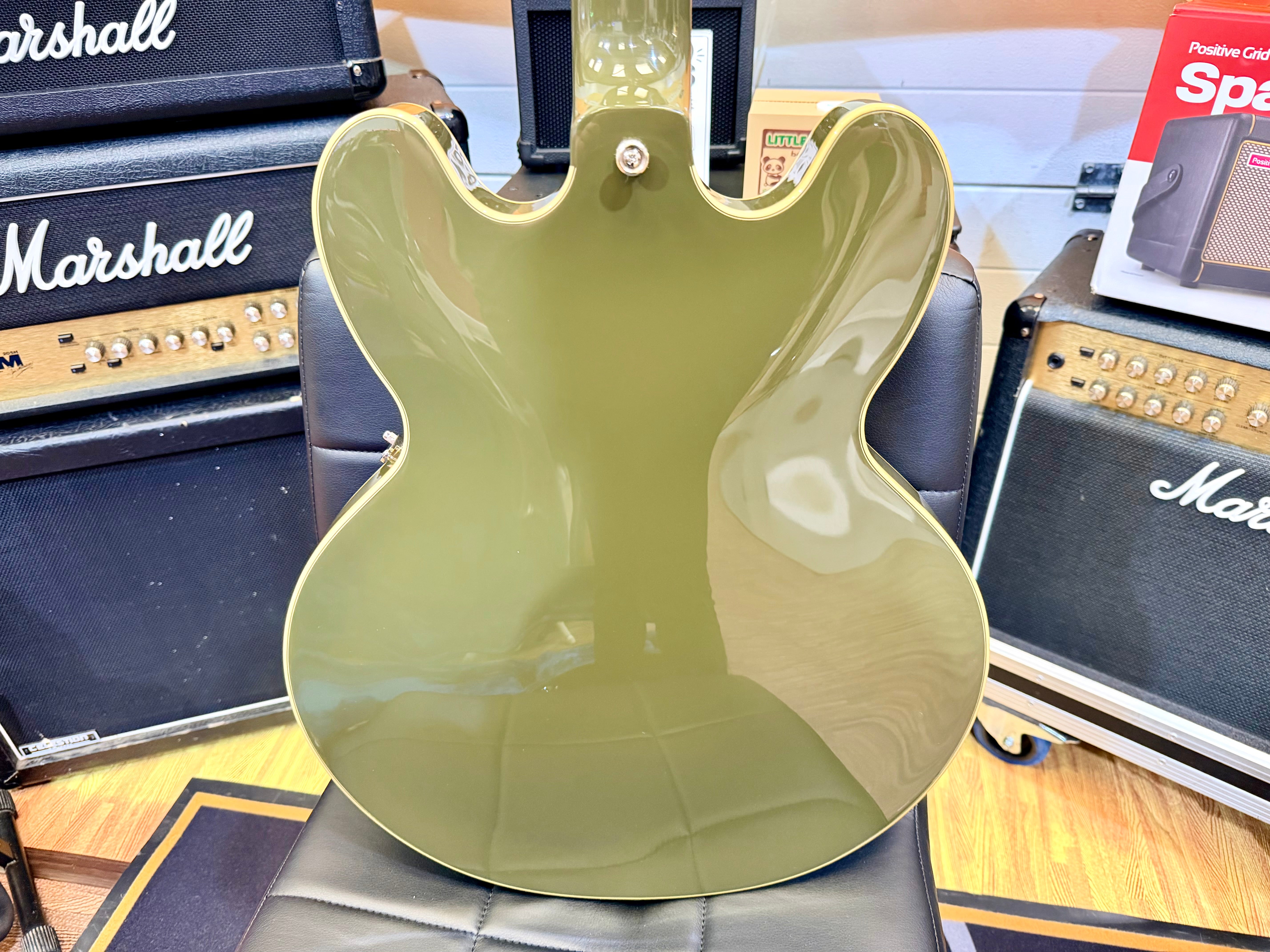 ⚡️2023⚡️ Epiphone Shinichi Ubukata ES-355 Olive Drab~ Inspired By Gibson Custom!