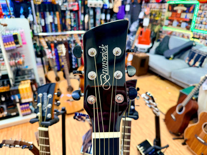 Brunswick BF200BL Mahogany Folk Acoustic Guitar~ Blue Gloss