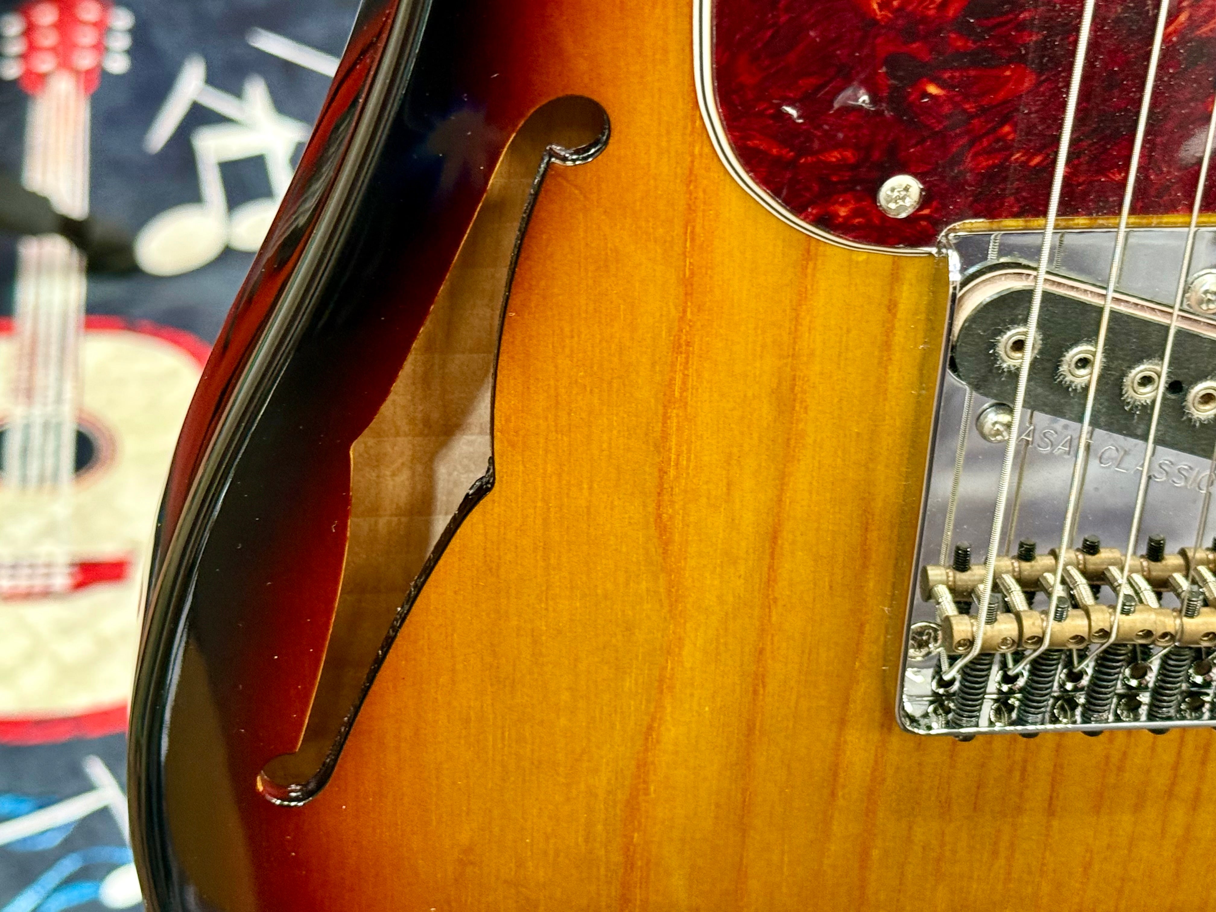 🌟NEW🌟 G&L Tribute ASAT Classic Bluesboy~ Thinline Semi Hollow~ 3 Tone Sunburst