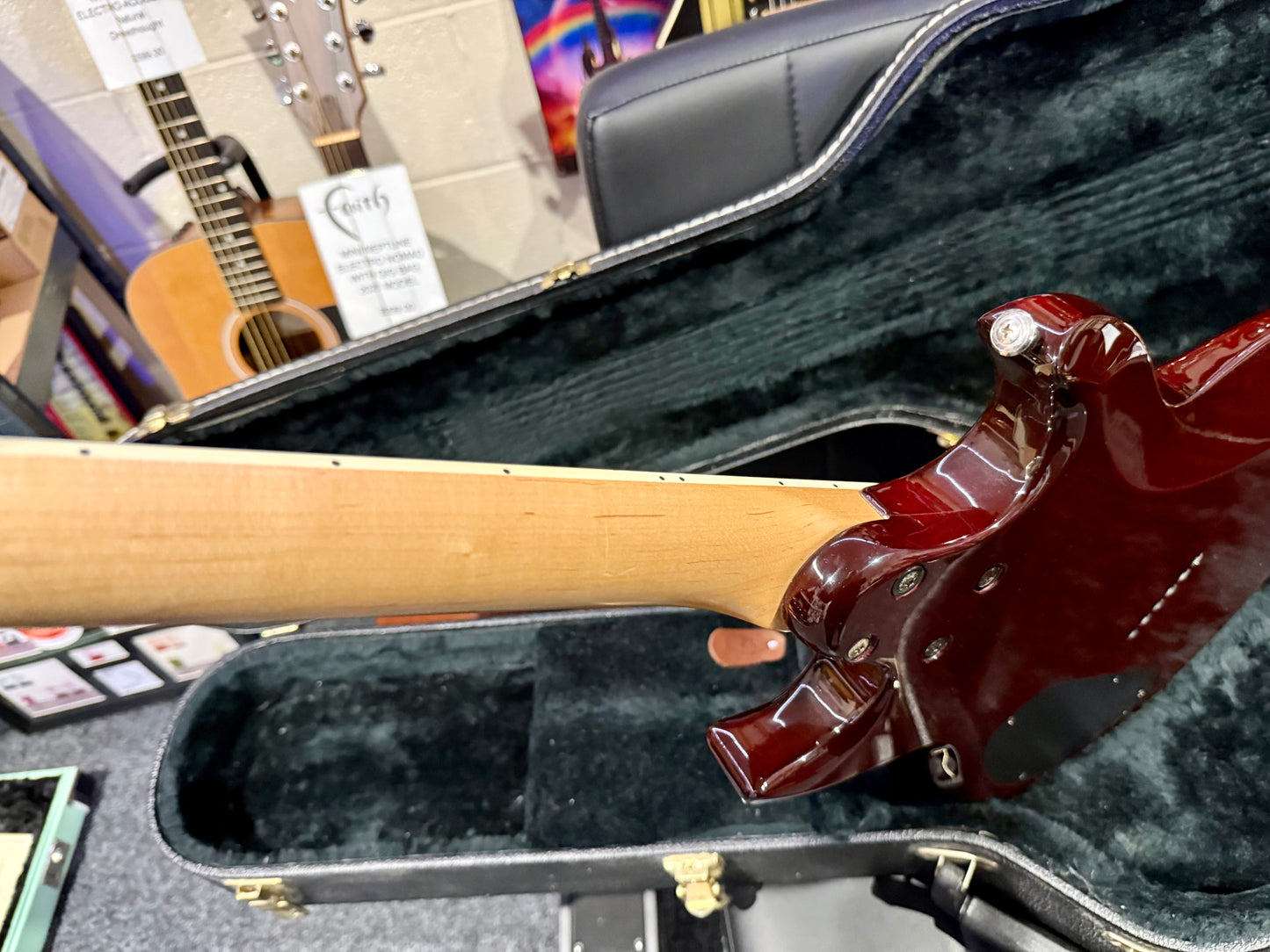 🔥RARE🔥 Ibanez AX220QM Double Cut~ Made In Korea~ 2000~ Hard Case~ Trans Red!