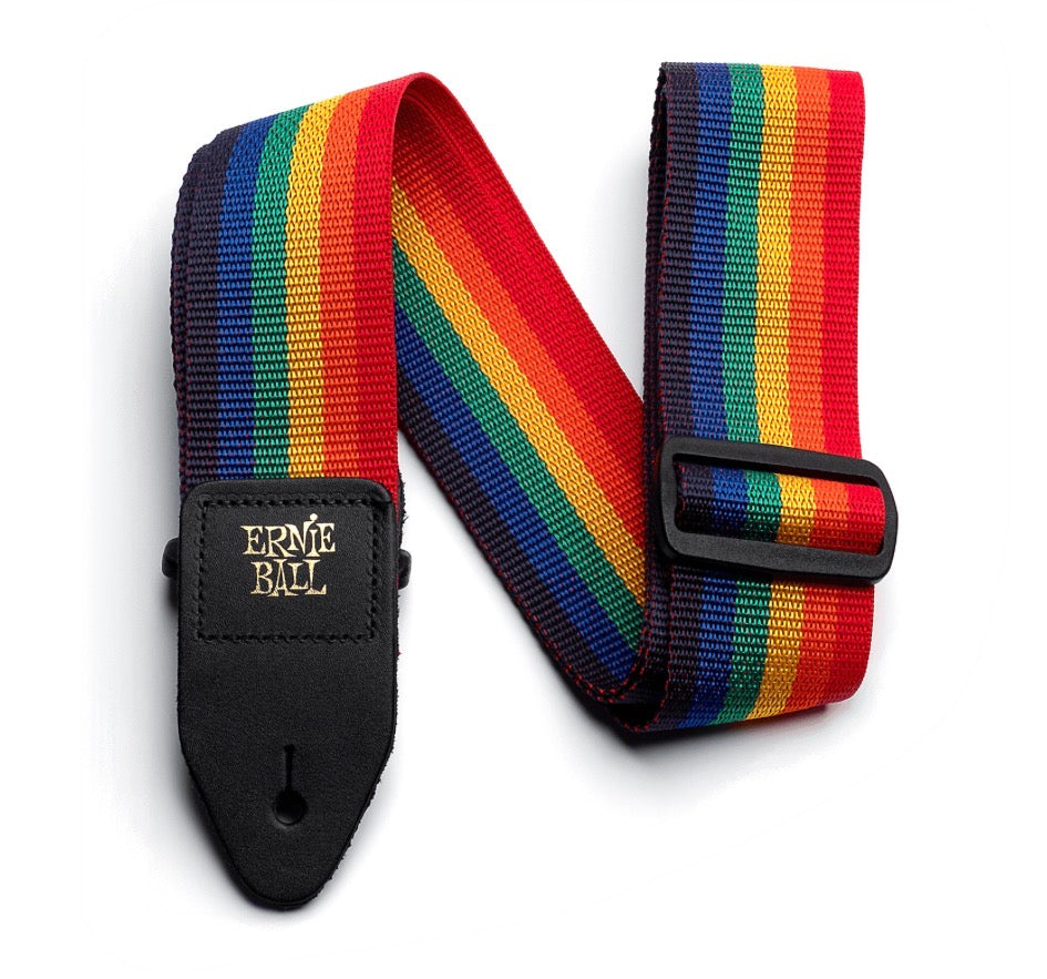 Ernie Ball Polypro 2” Guitar & Bass Strap- Rainbow
