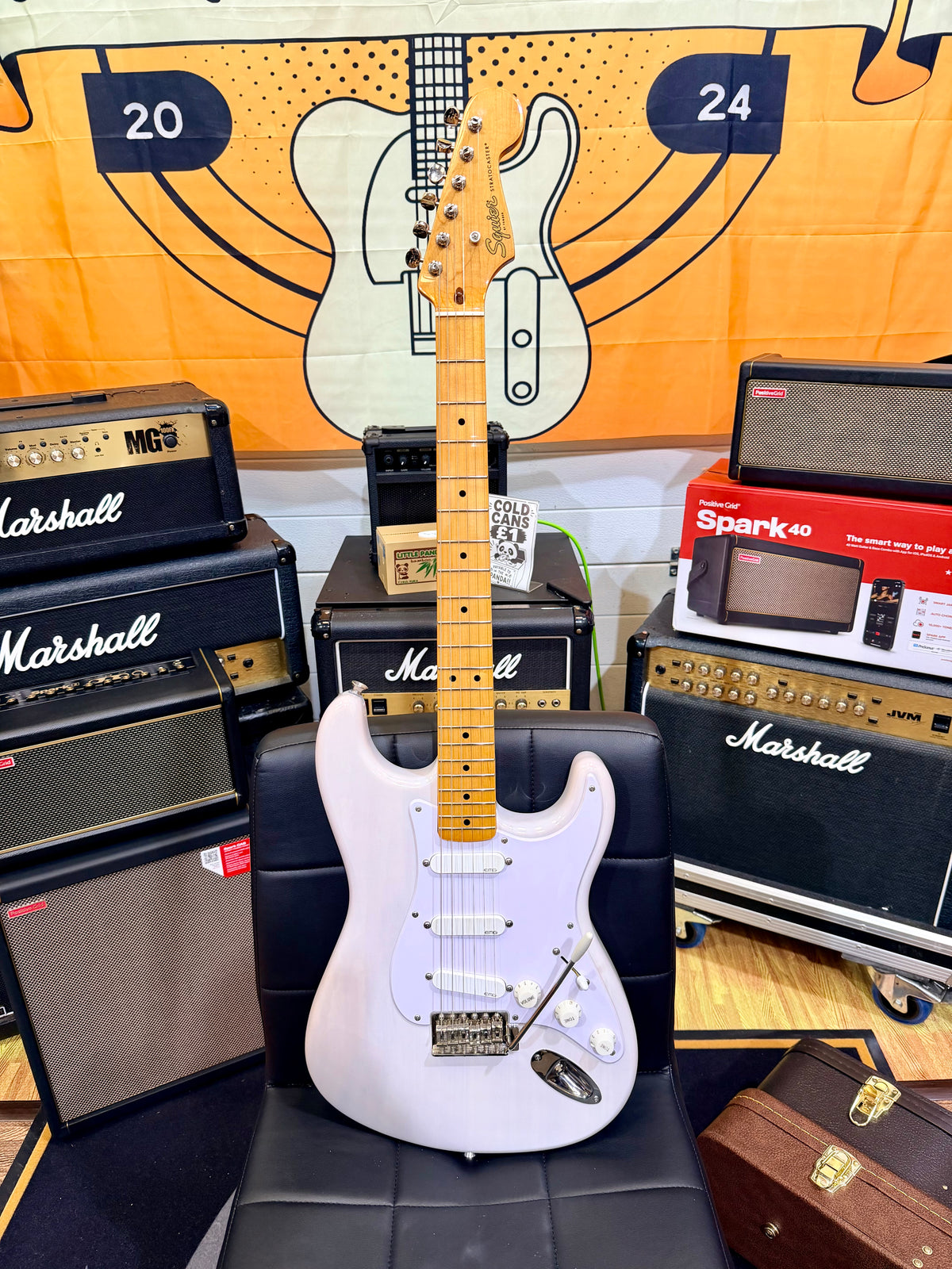🔥EMG ACTIVE🔥 Squier Classic Vibe ‘50s Stratocaster In White Blonde~ EMG SA P’ups