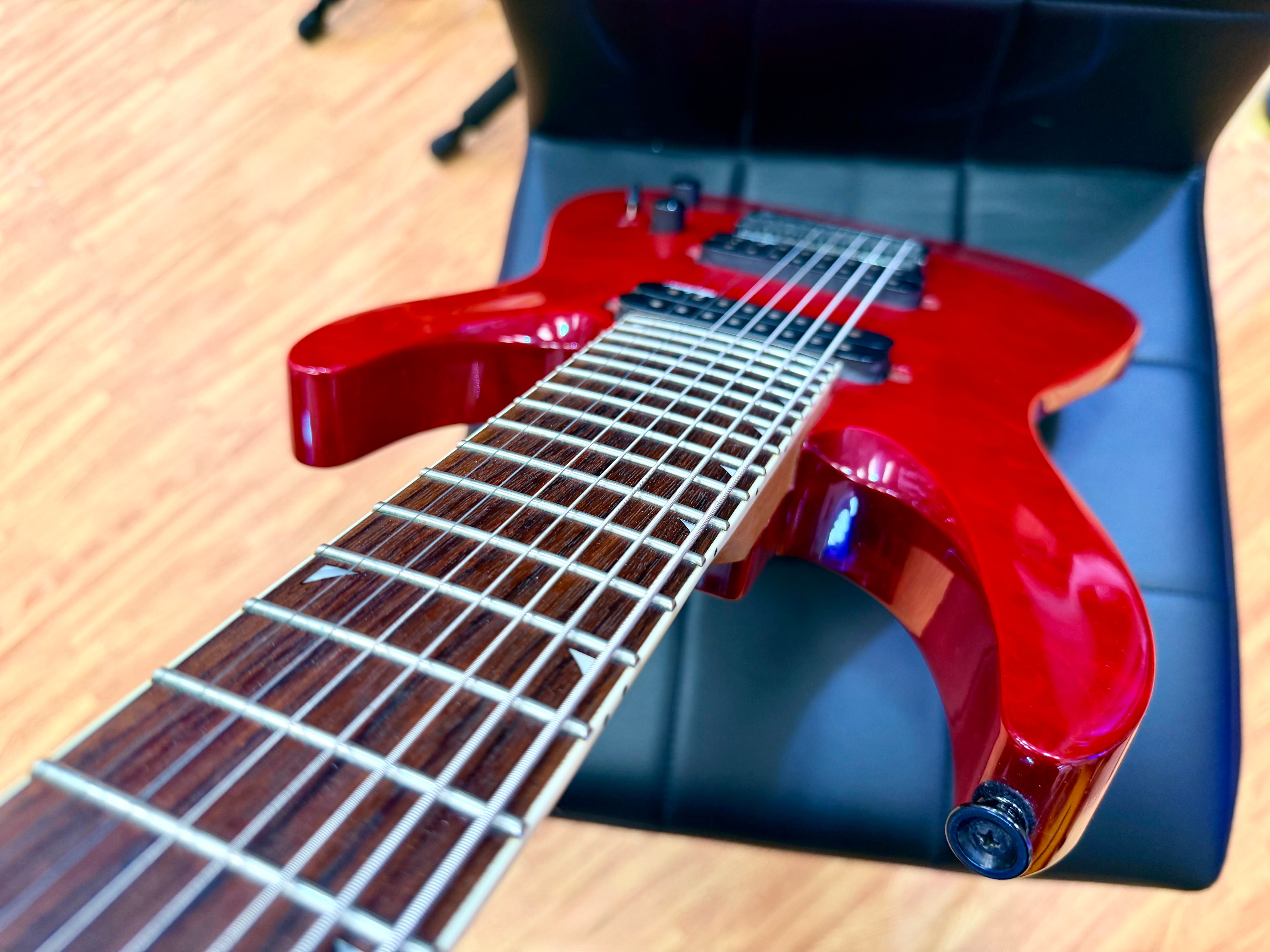 🔥 8- String 🔥 Jackson JS32-8Q Dinky Electric Guitar~ Transparent Red~ Quilted!