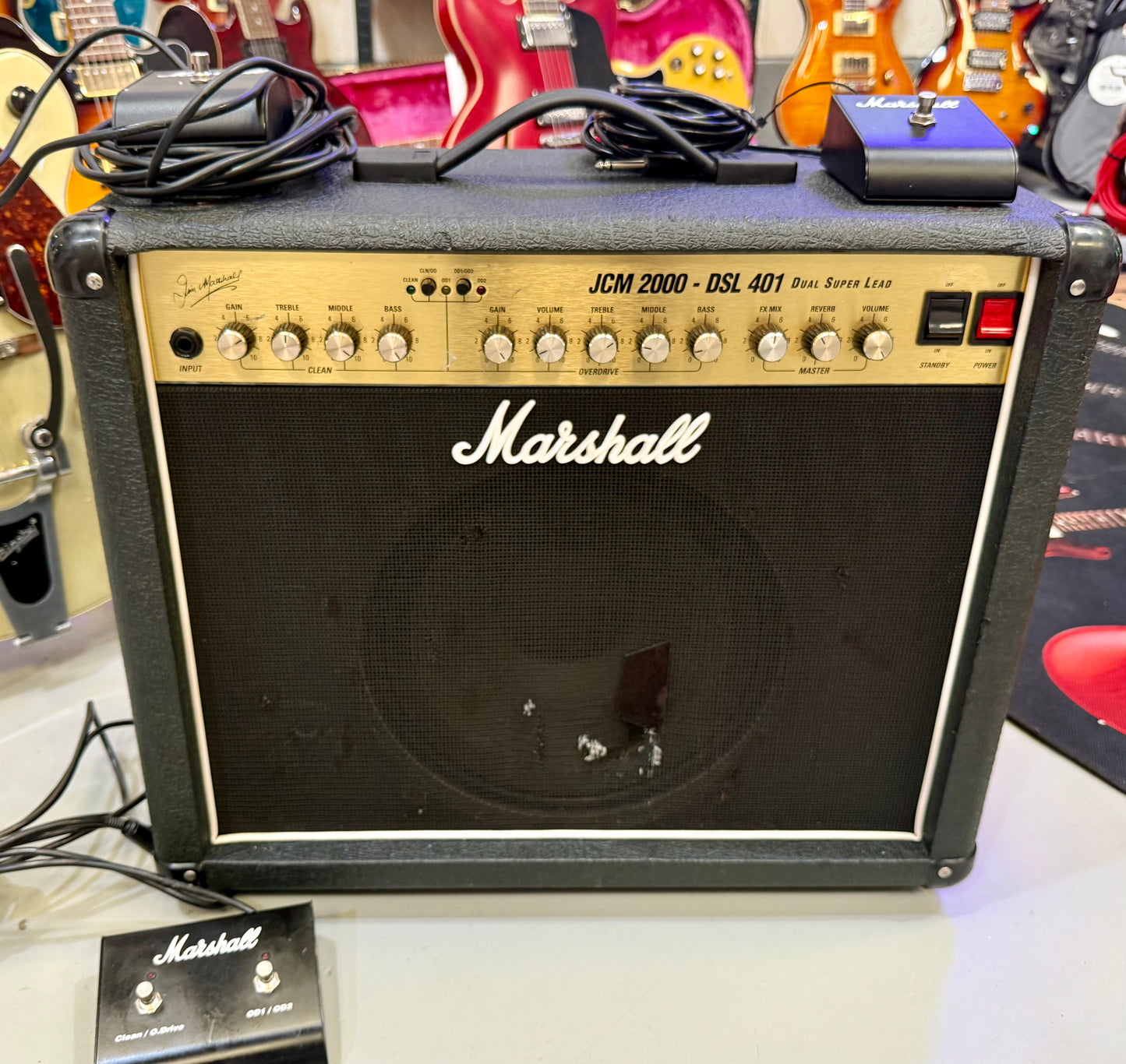 🎸 Marshall JCM 2000 DSL 401~ Guitar Combo Amplifier 40w Amp~ 3x Footswitches 🎸
