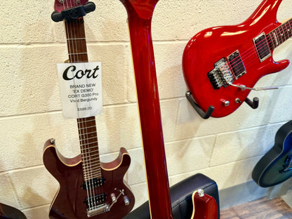 🔥UPGRADED🔥 Harley Benton CST-24 Deluxe~ Black Cherry Flame~ Bare Knuckle P’ups