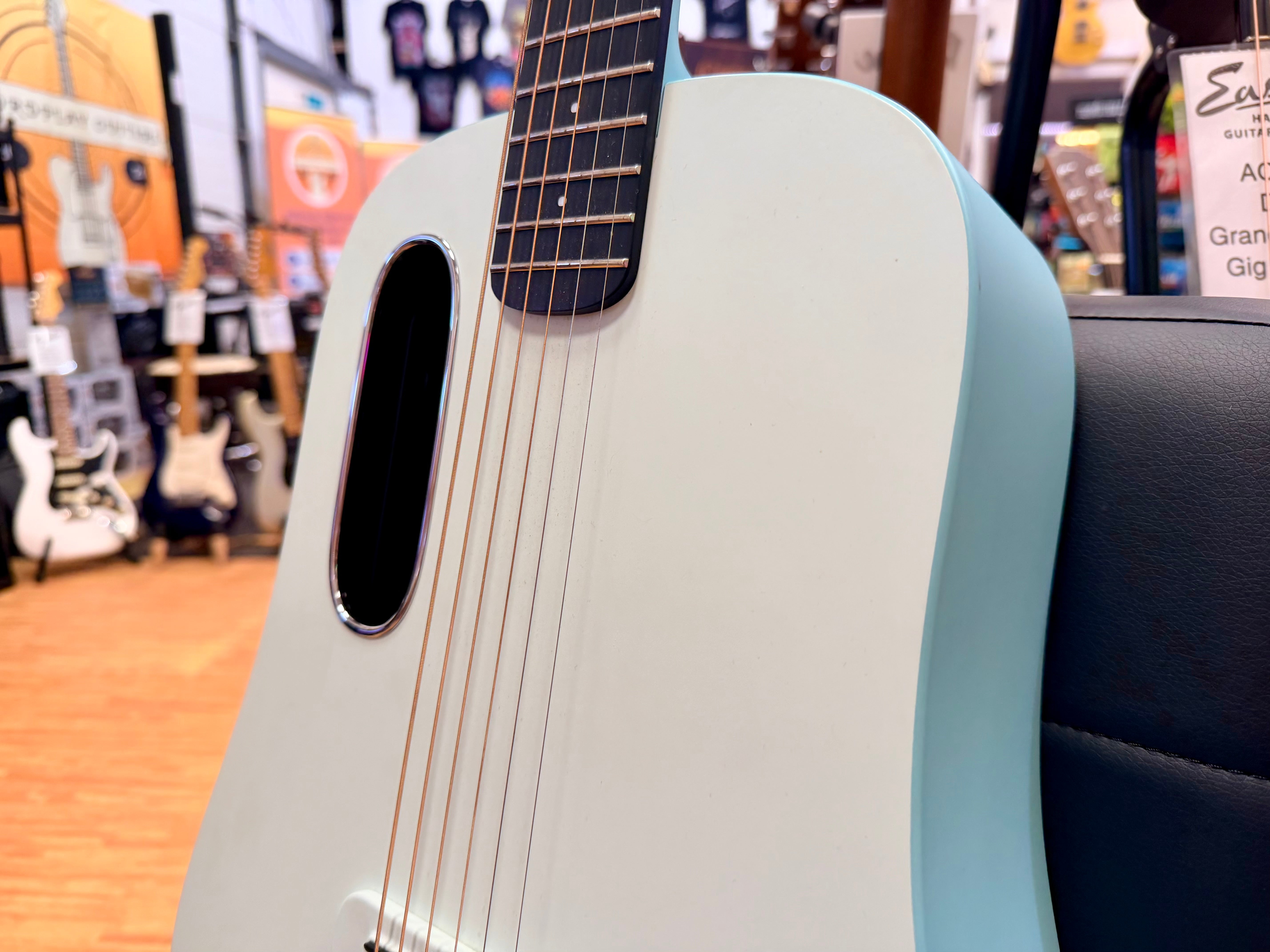✨EX-DEMO✨ Blue Lava Touch Smart Guitar Aqua/Mint Green~ 36” Electro-Acoustic!