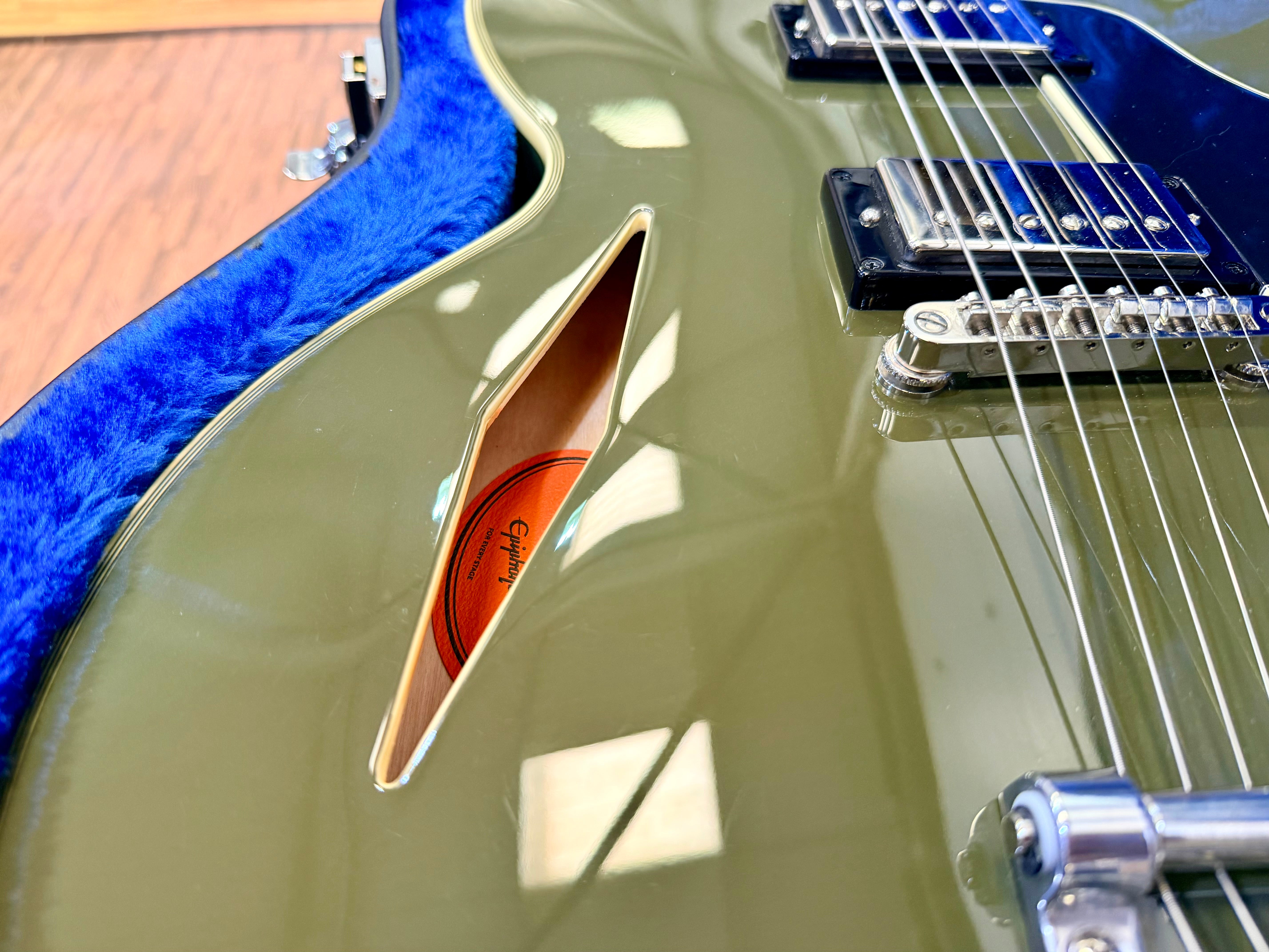 ⚡️2023⚡️ Epiphone Shinichi Ubukata ES-355 Olive Drab~ Inspired By Gibson Custom!