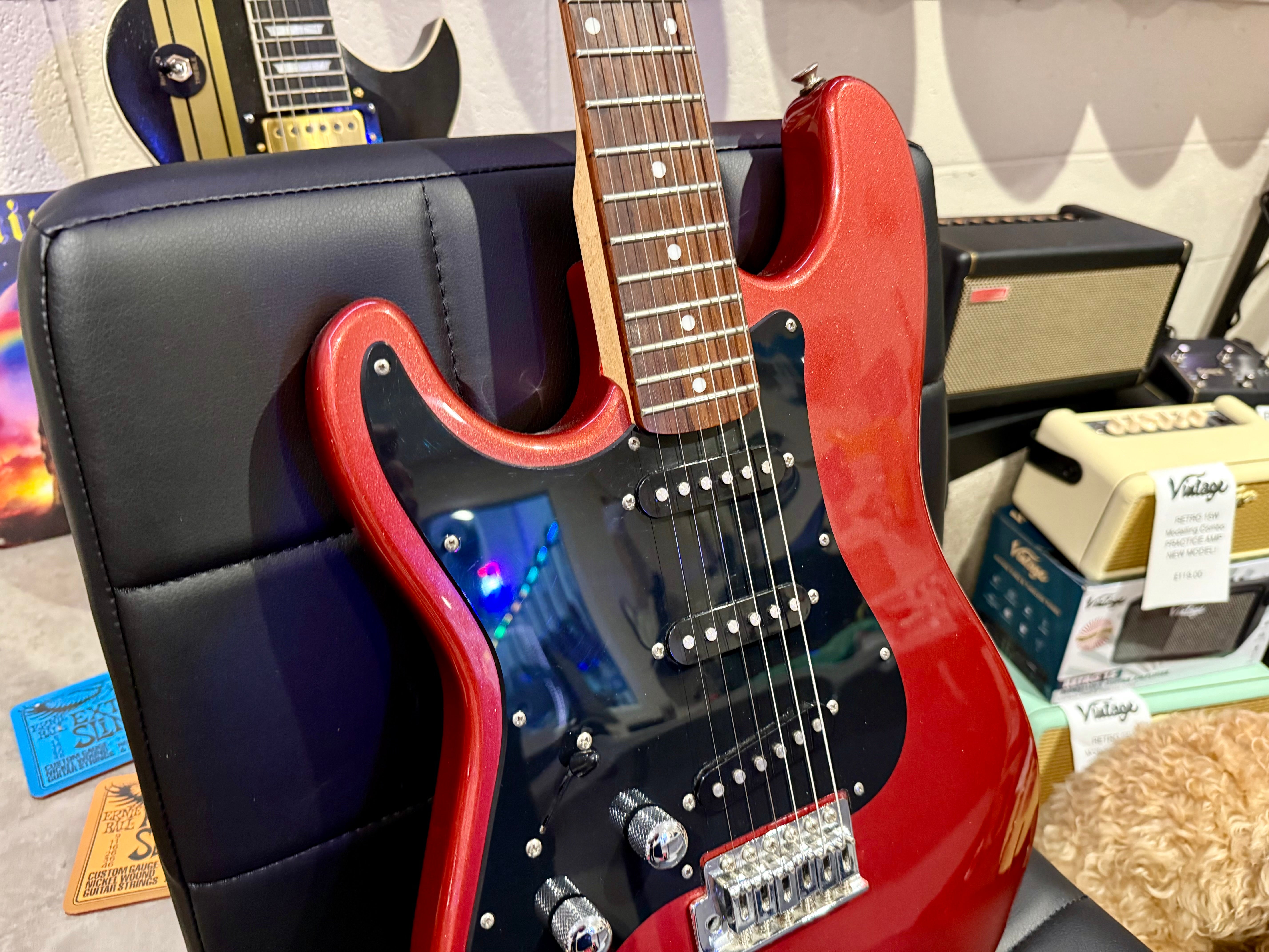 🔥RARE LEFTY🔥 Vintage 90’s Kramer Focus 111S~ Metallic Red~ Stratocaster Style!