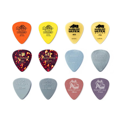Jim Dunlop PVP101 Variety Picks Pack -Light Medium - 12 Picks